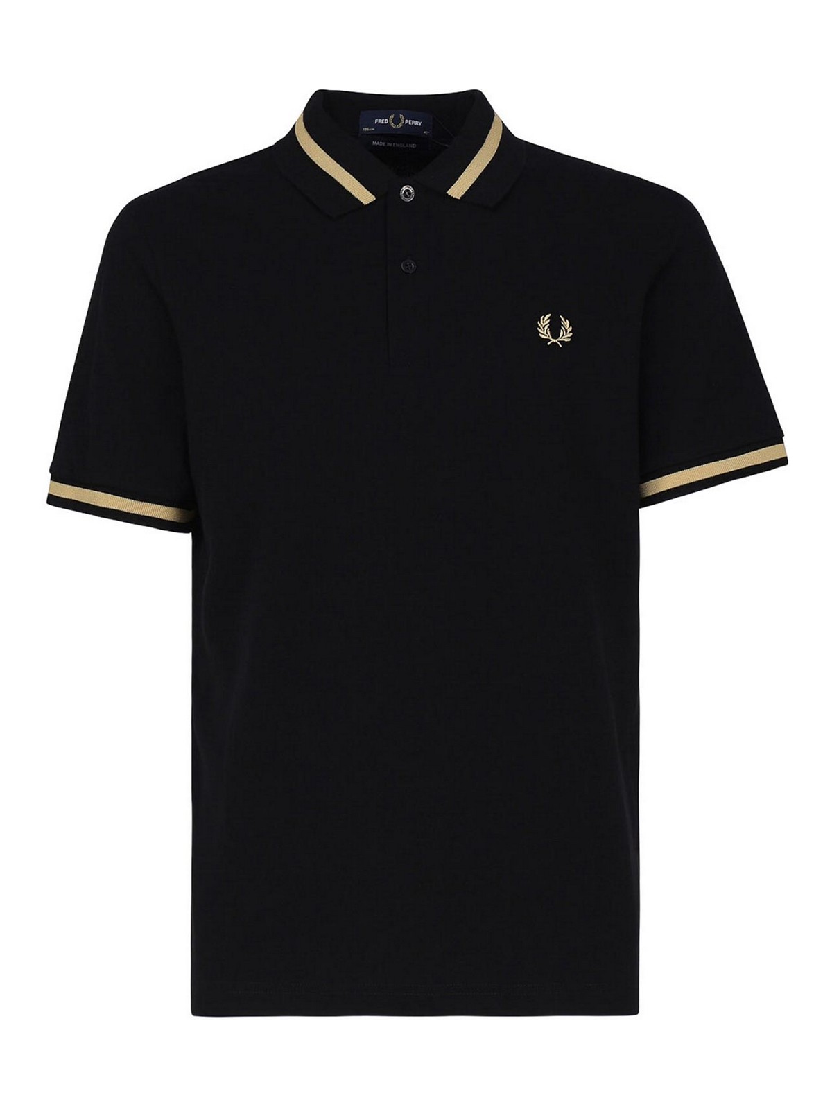 Shop Fred Perry Polo T-shirt Logo In Black