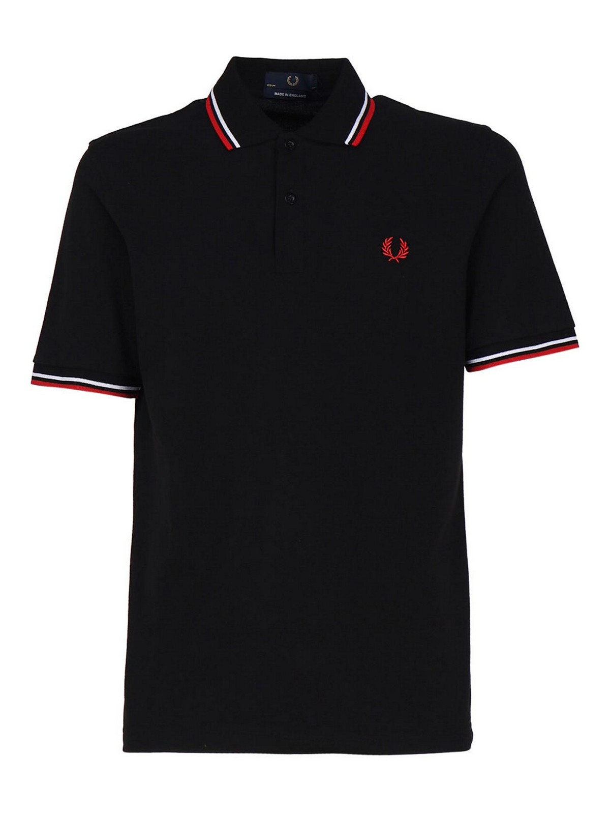 Fred Perry Polo T-shirt Logo In Black