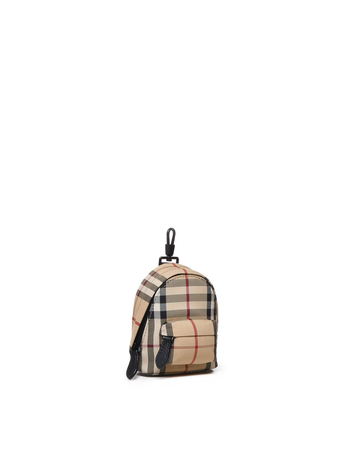 Shop Burberry Mini Jett Checked Backpack In Black