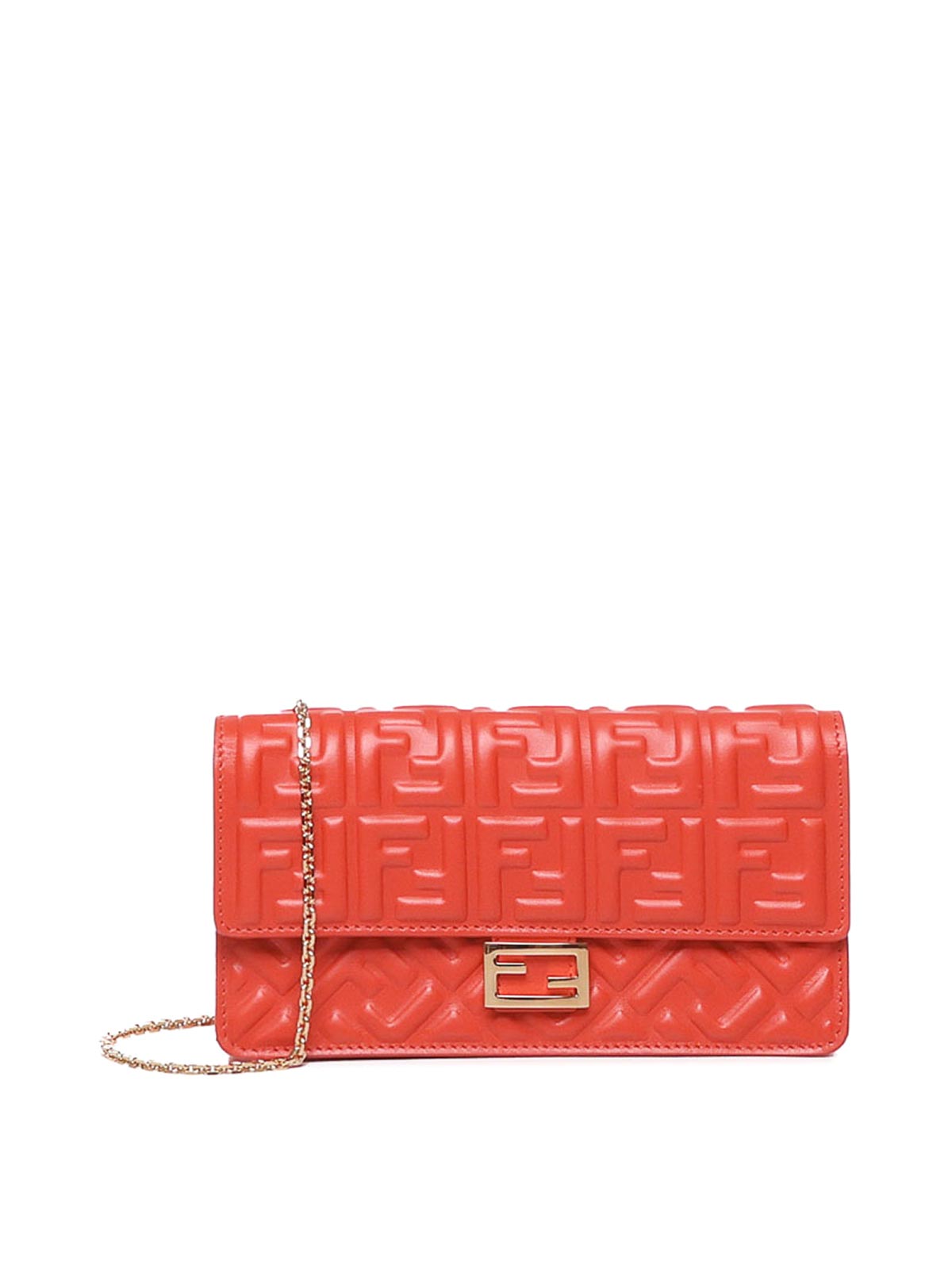 Fendi Baguette Wallet In Red