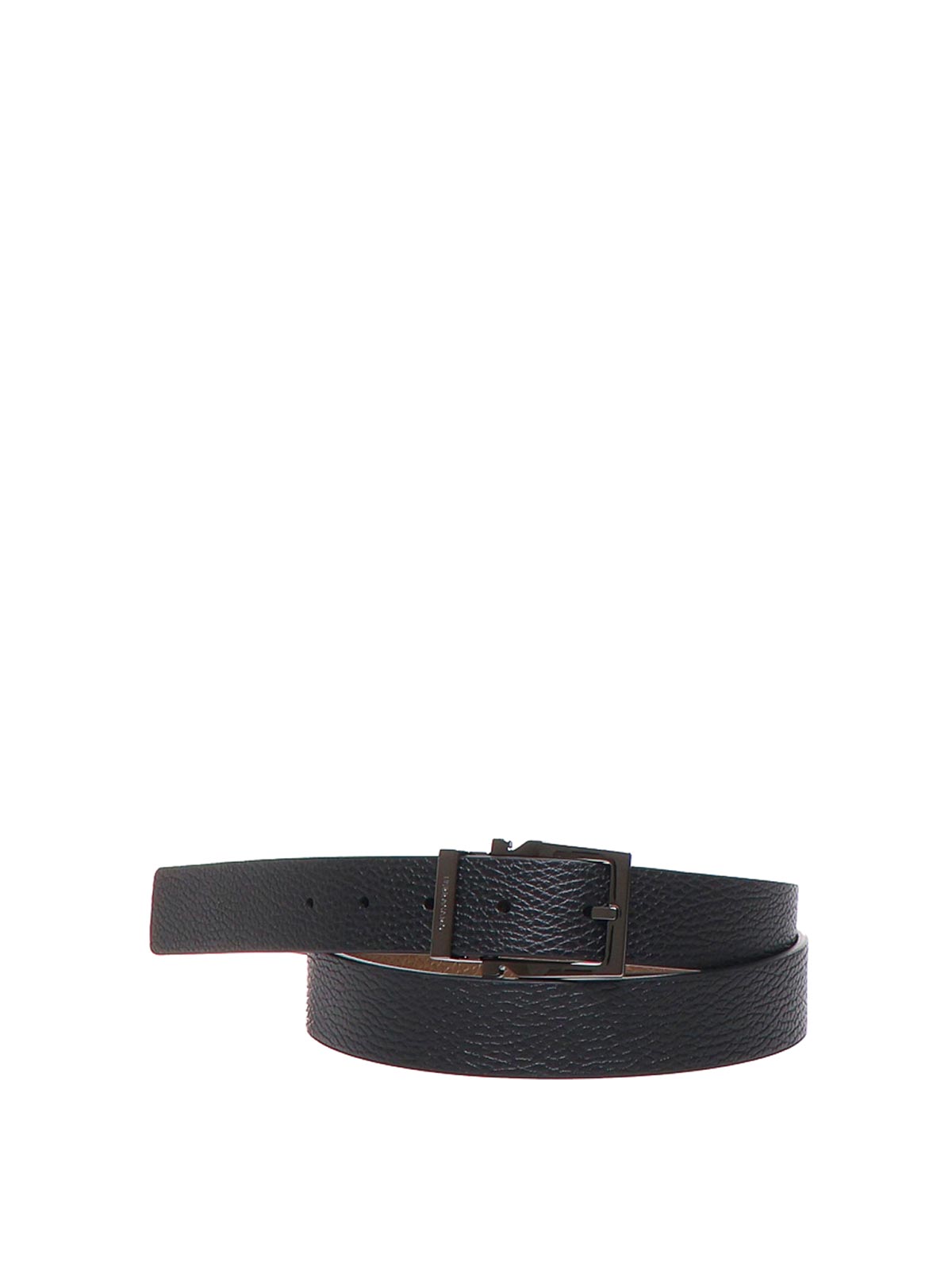 Ferragamo Leather Belt In Black