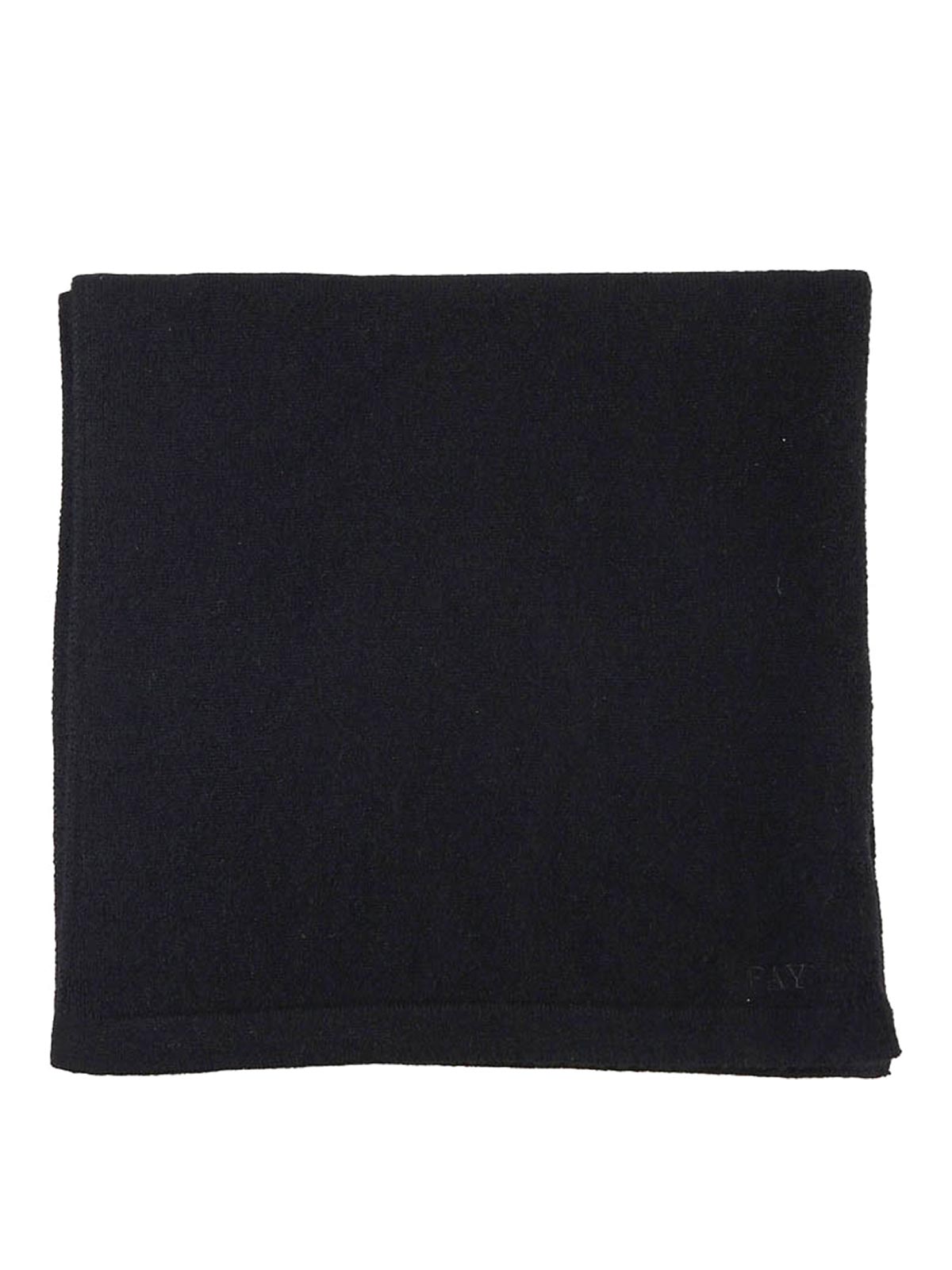 Shop Fay Scarf In Cashmere With Little Logo Sign In Black