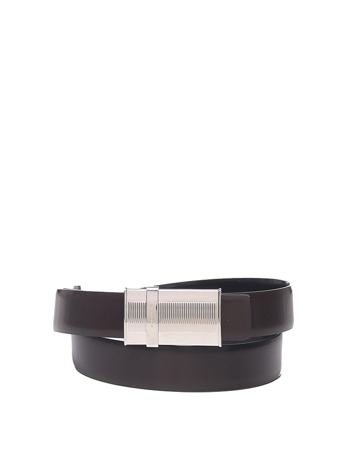 Shop Ferragamo Leather Belt In Black