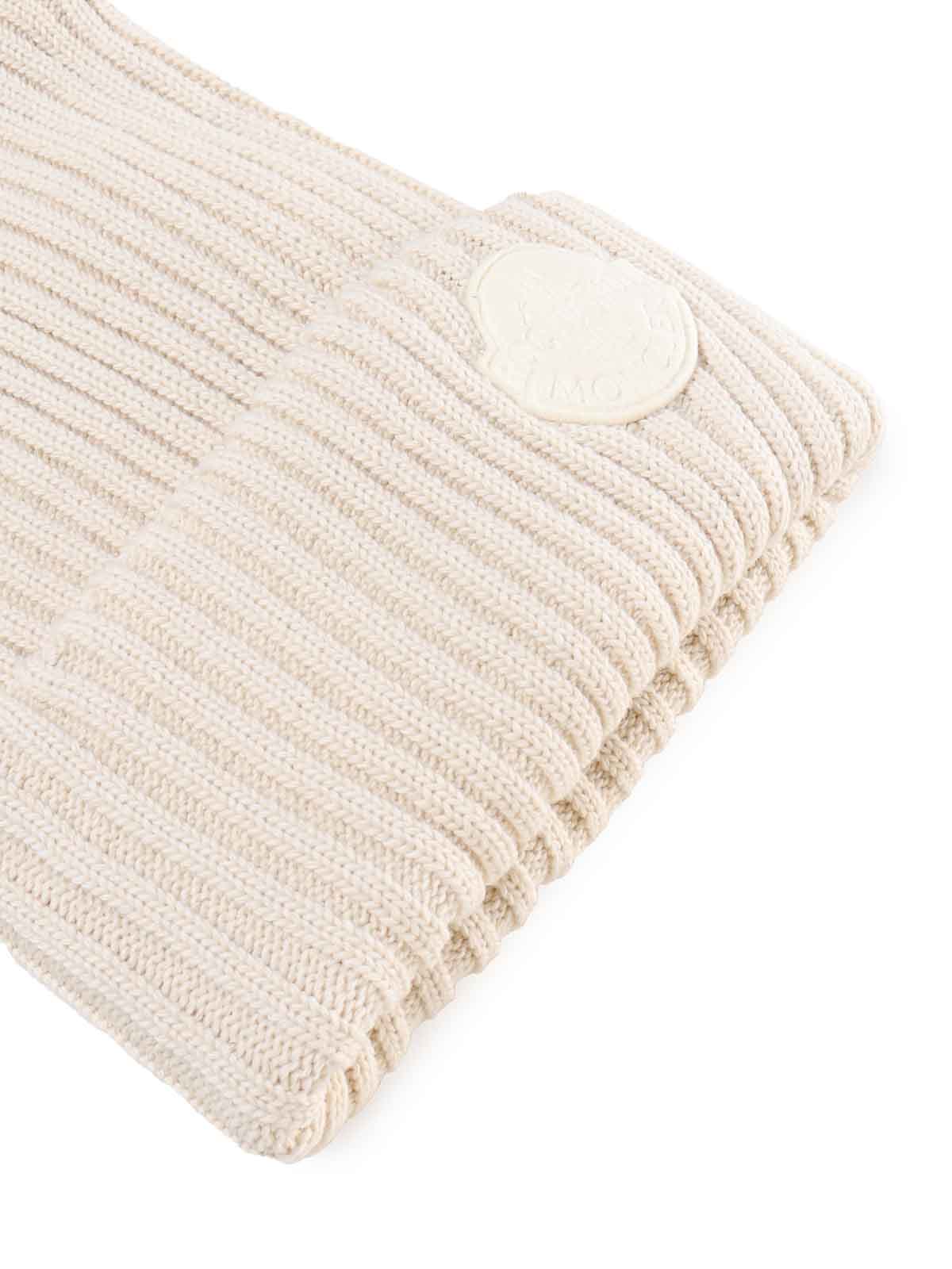 Shop Moncler Wool Cap In White