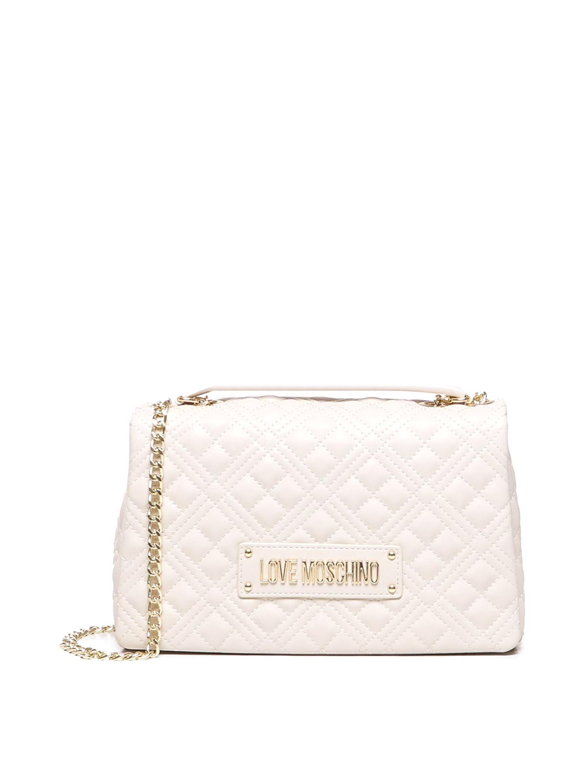 Shop Love Moschino Bag With Shoulder Strap With Logo In White