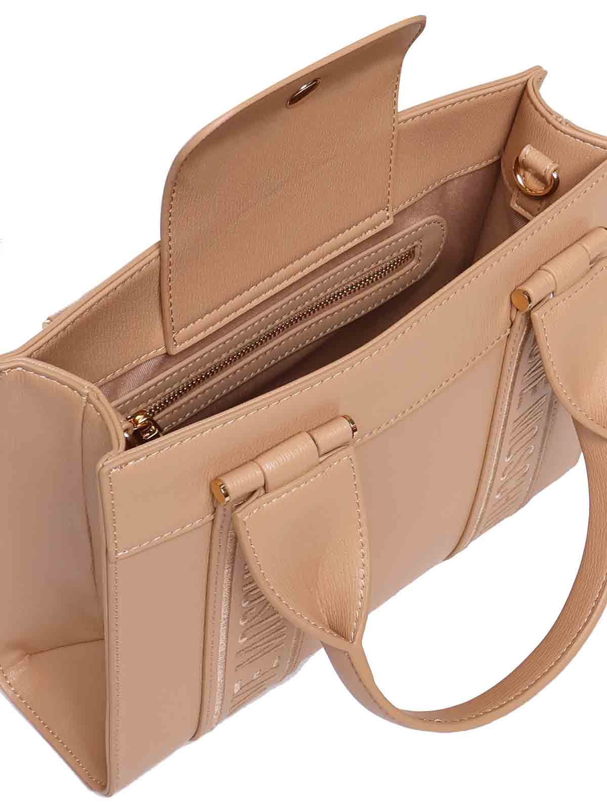 Shop Love Moschino Bolso Shopping - Beis In Beige