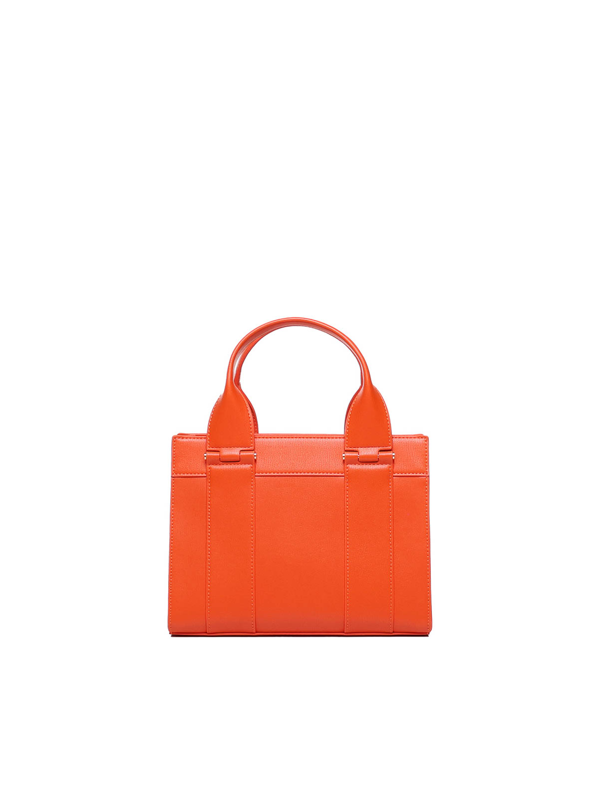 Shop Love Moschino Billboard Handbag In Orange