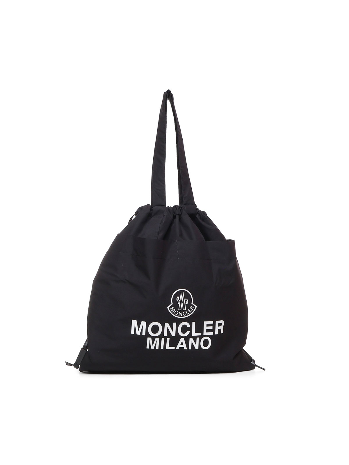 Shop Moncler Aq Drawstring Tote Bag In Black