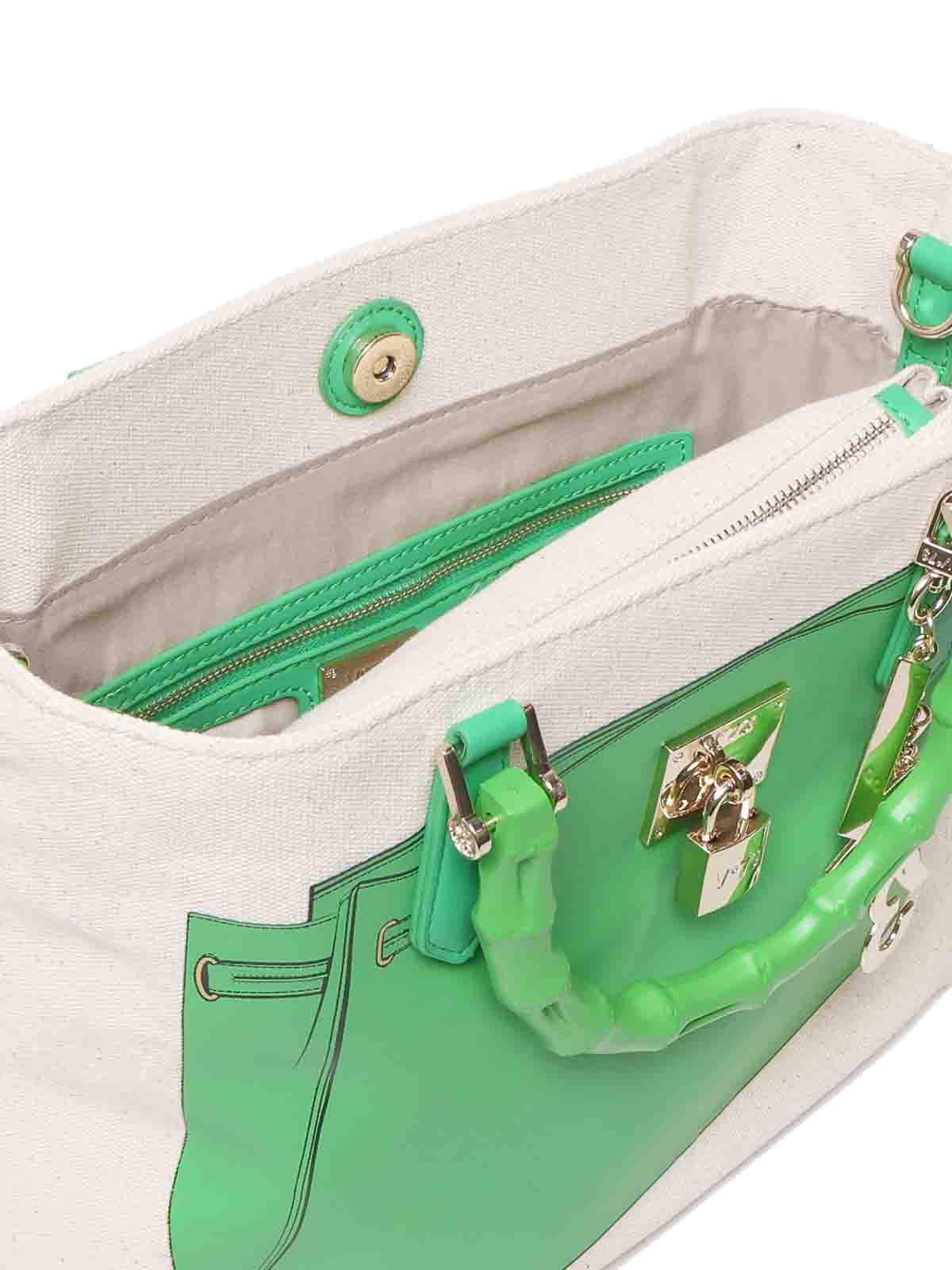 Shop V73 Tote Bag In Green