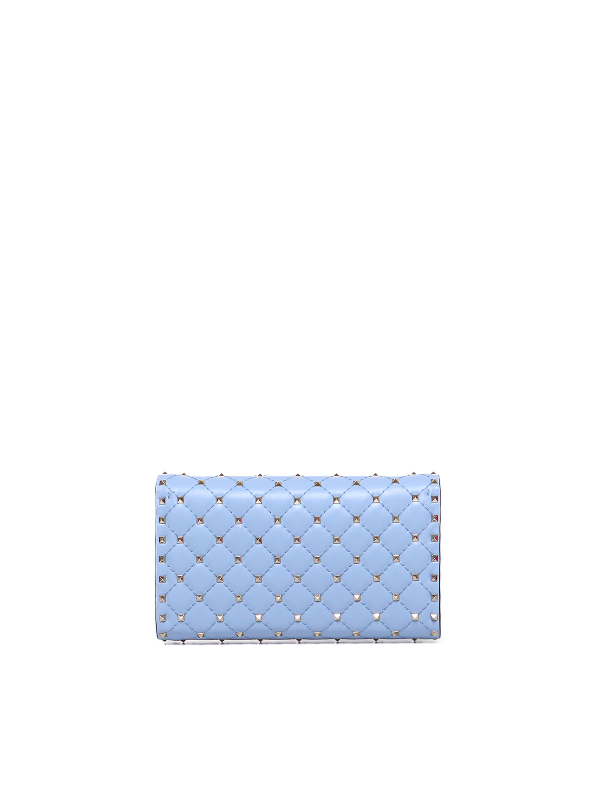 Shop Valentino Rockstud Spike Shoulder Bag In Nappa Leather In Blue