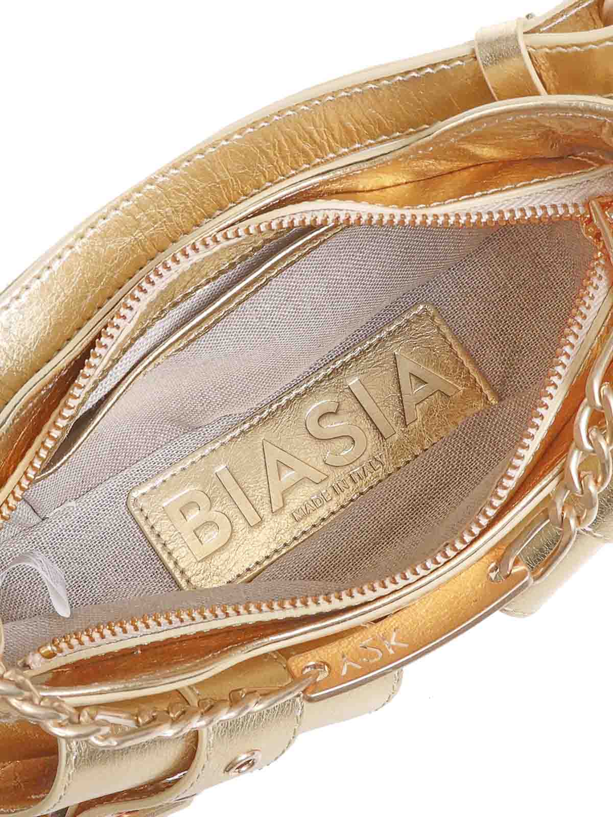 Shop Biasia Shoulder Bag In Gold