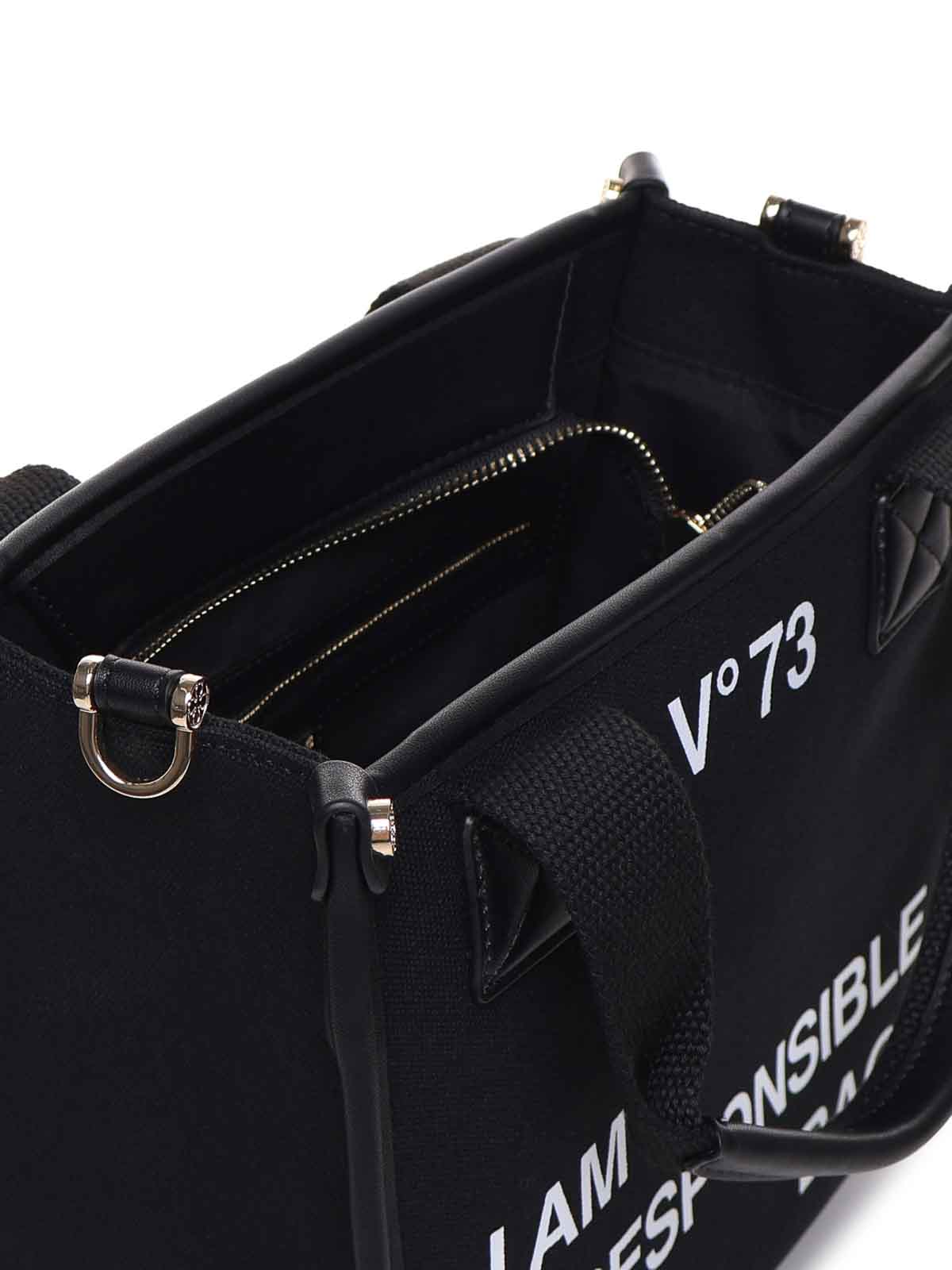 Shop V73 Responsibility Tote Bag In Black