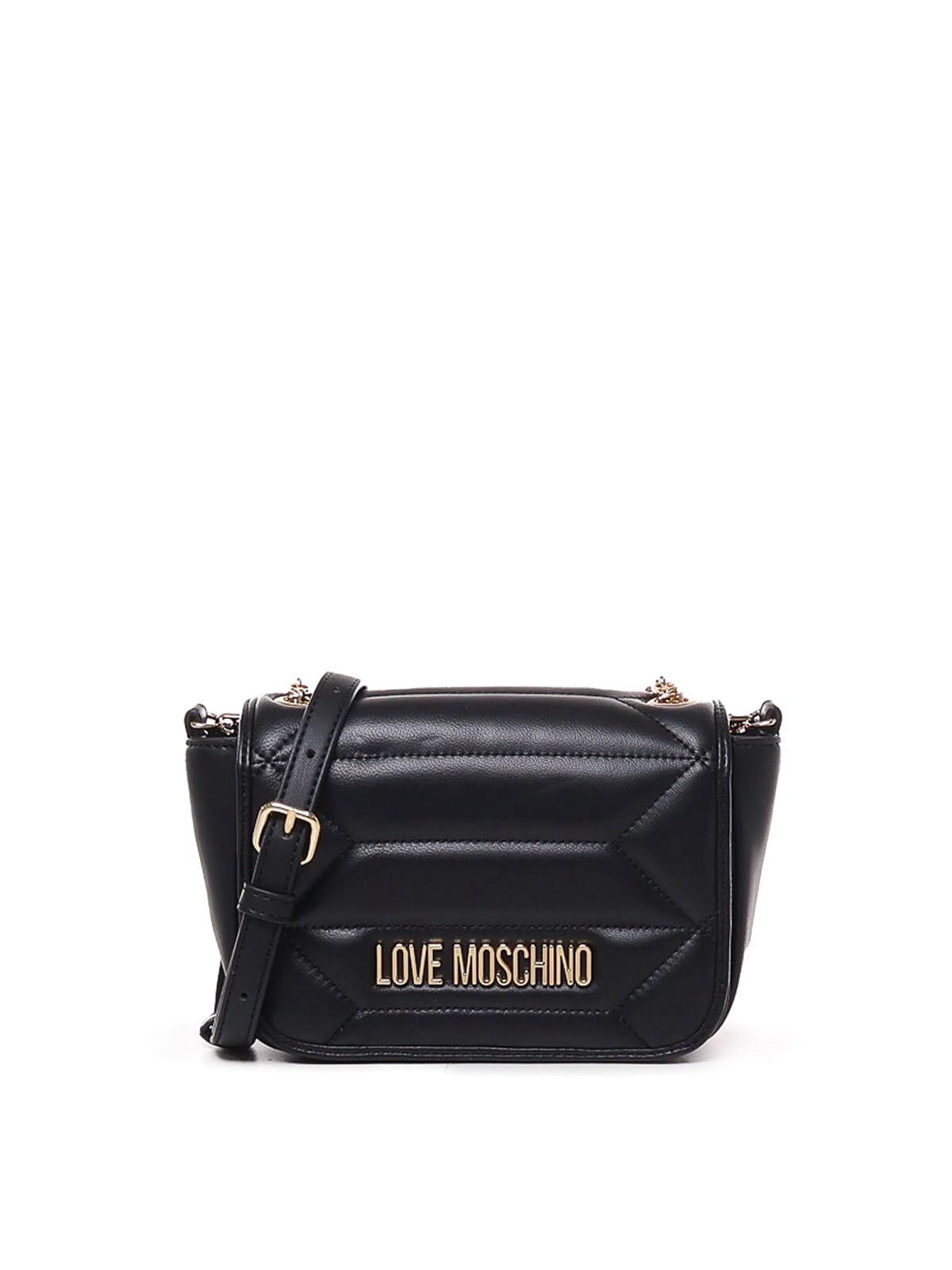Shop Love Moschino Ecoleather Shoulder Bag In Negro