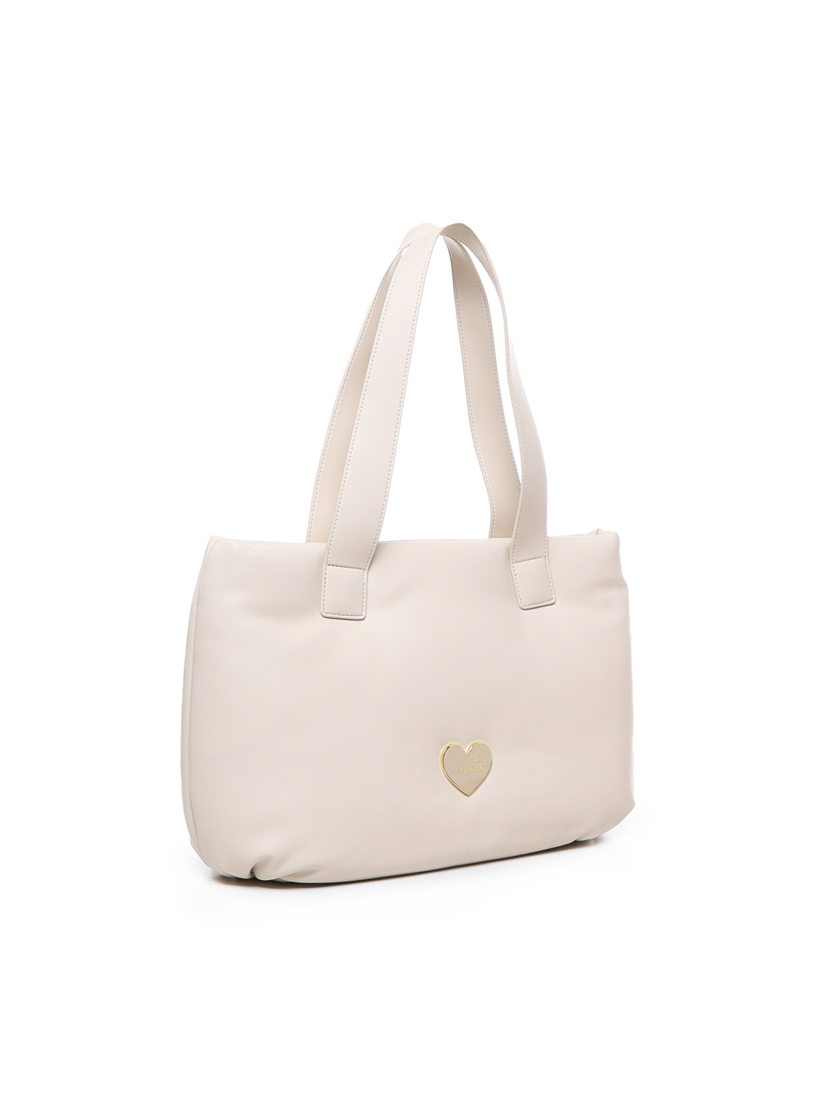 Shop Love Moschino Padded Bag With Logo In Blanco