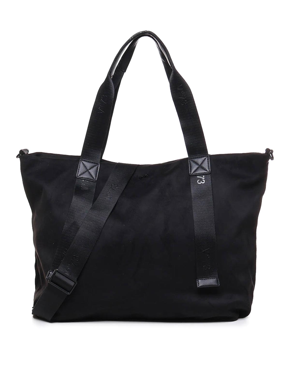 Shop V73 Julia Bag In Cotton In Negro