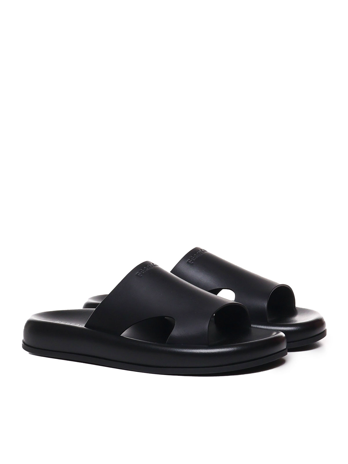 Shop Ferragamo Sandals With Cut-out Detail In Negro