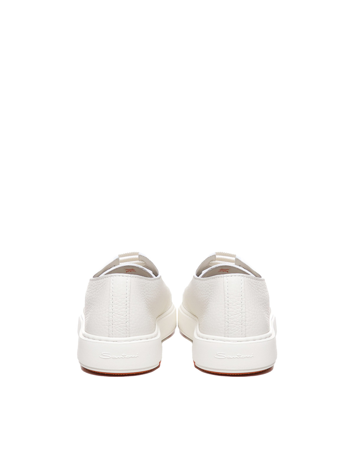Shop Santoni Cotton Canvas Sneakers In Blanco