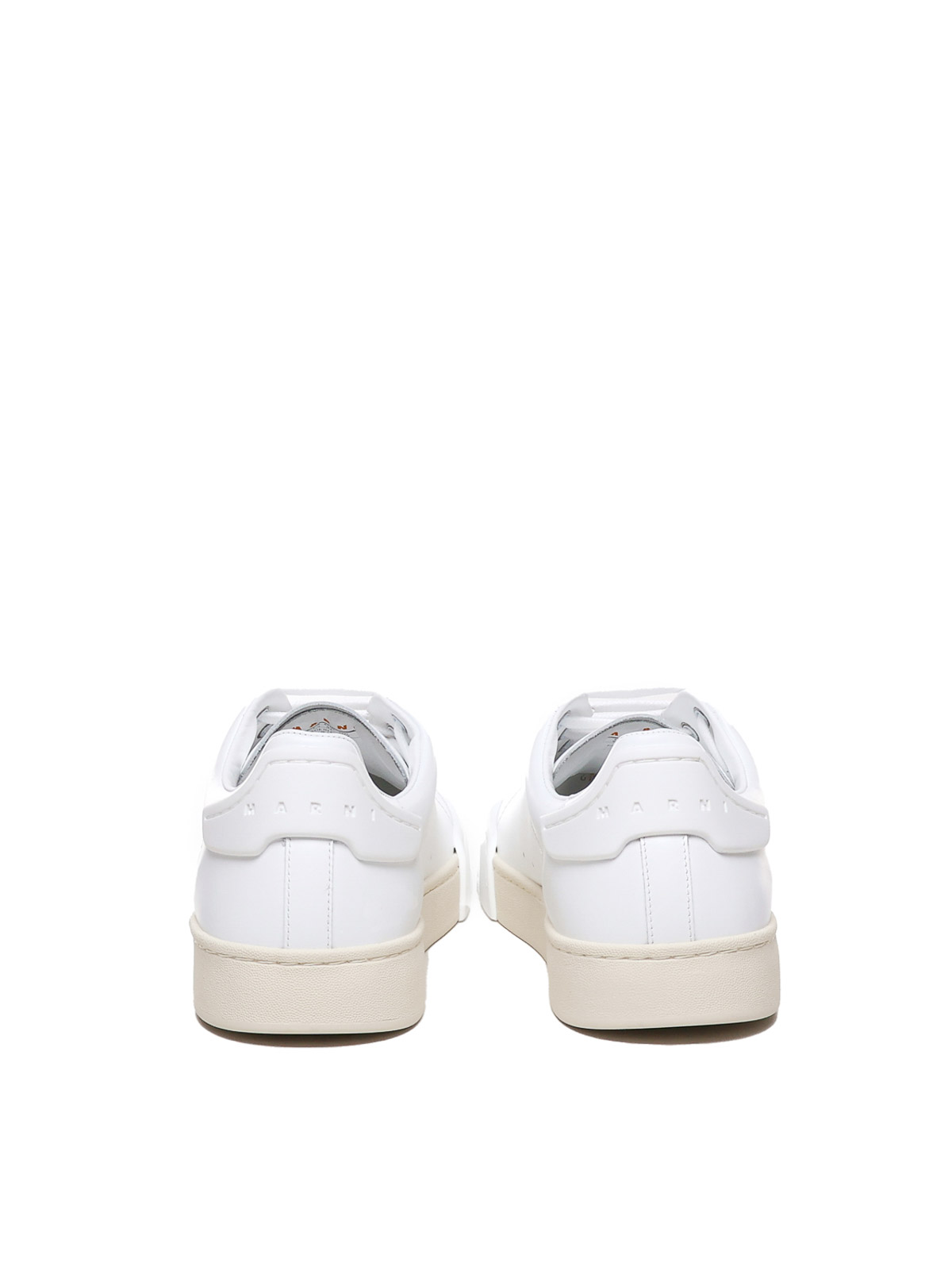 Shop Marni Sneakers With Embossed Logo In Blanco