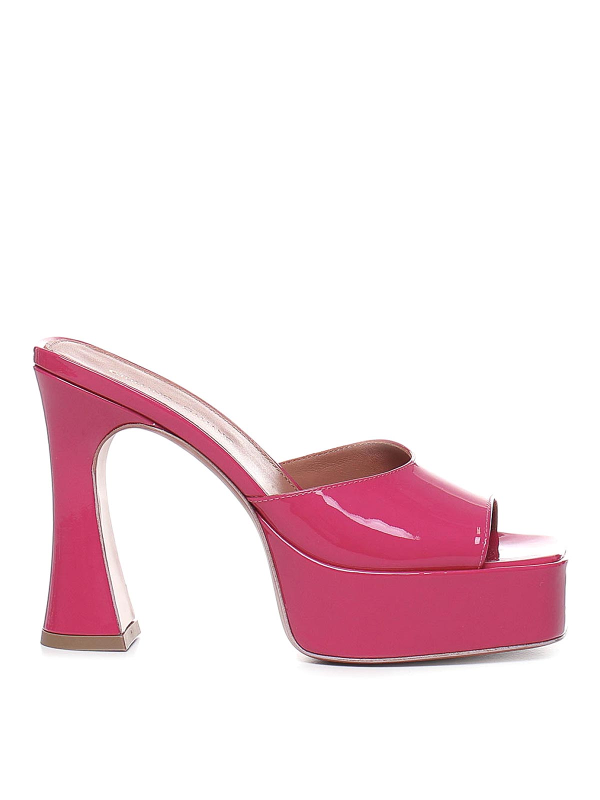 Giuliano Galiano Charlie Mules In Patent Leather In Color Carne Y Neutral