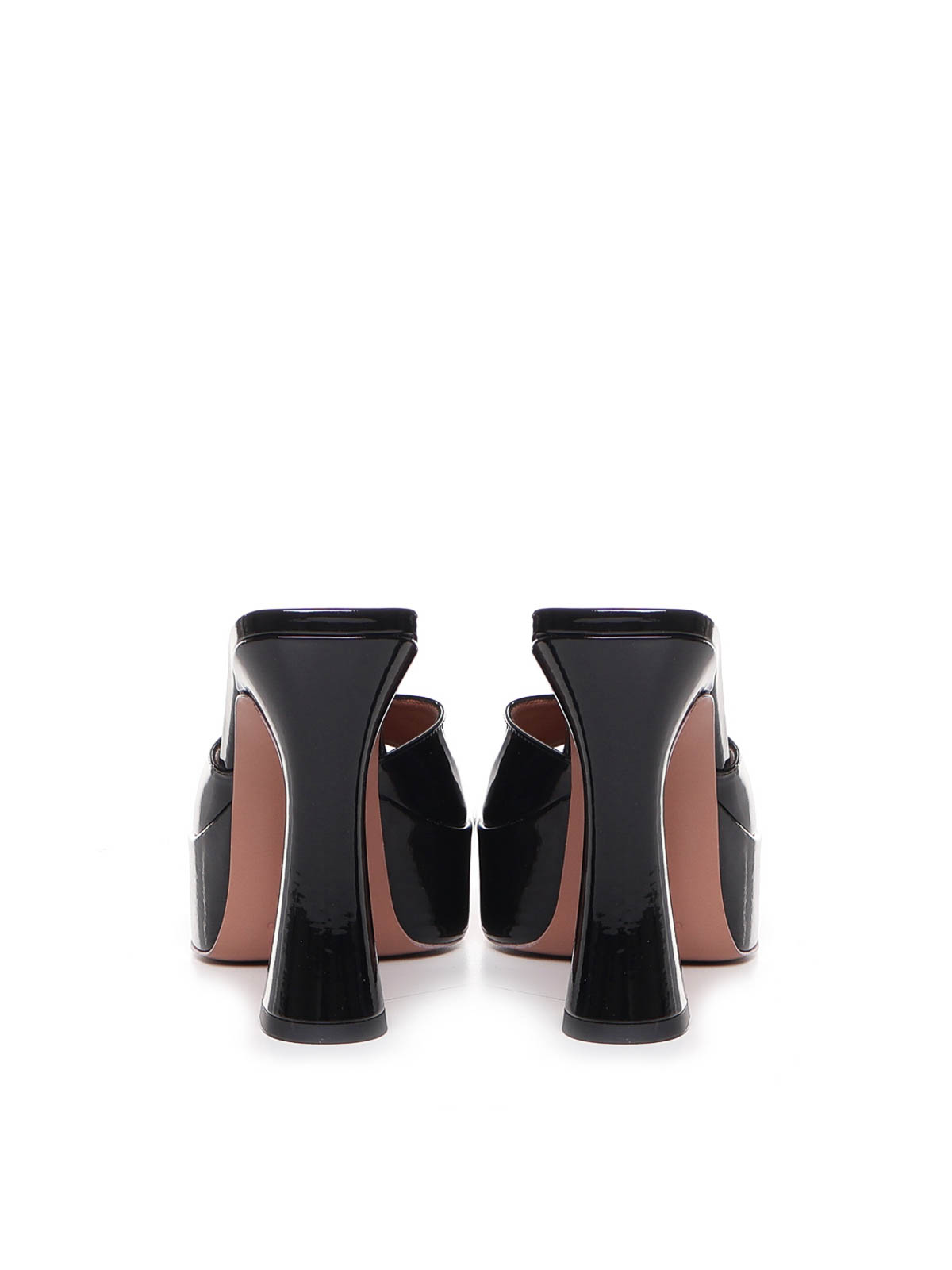 Shop Giuliano Galiano Charlie Mules In Patent Leather In Negro