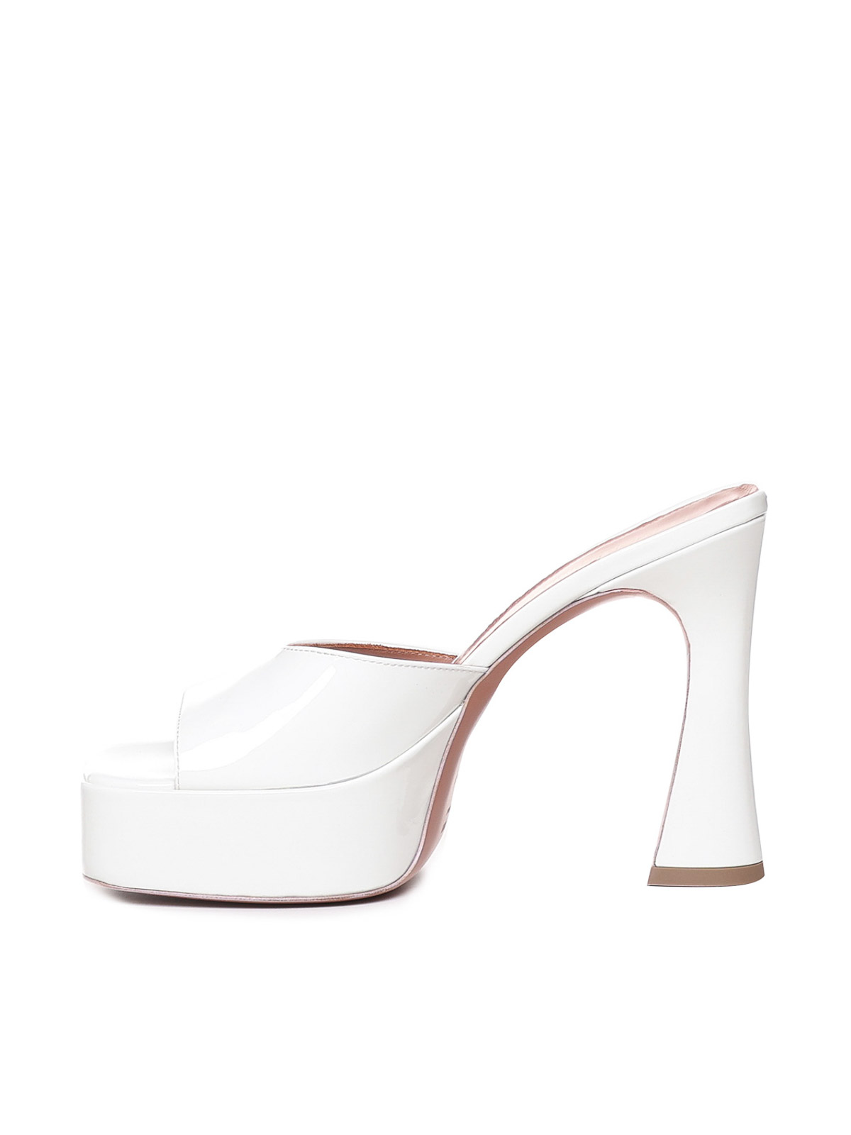 Shop Giuliano Galiano Charlie Mules In Patent Leather In Blanco