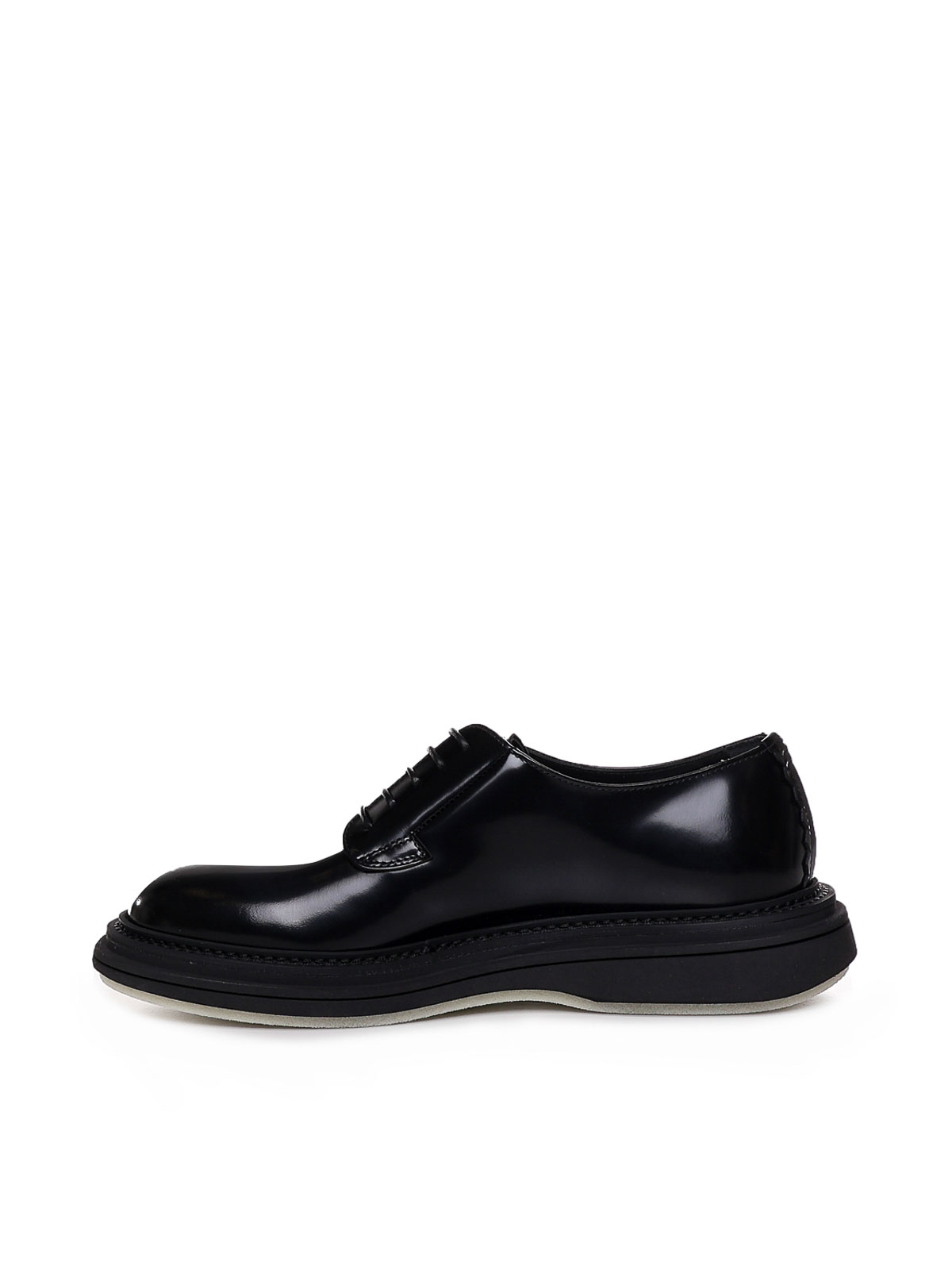 Shop The Antipode Leather Lace-up Shoes In Negro