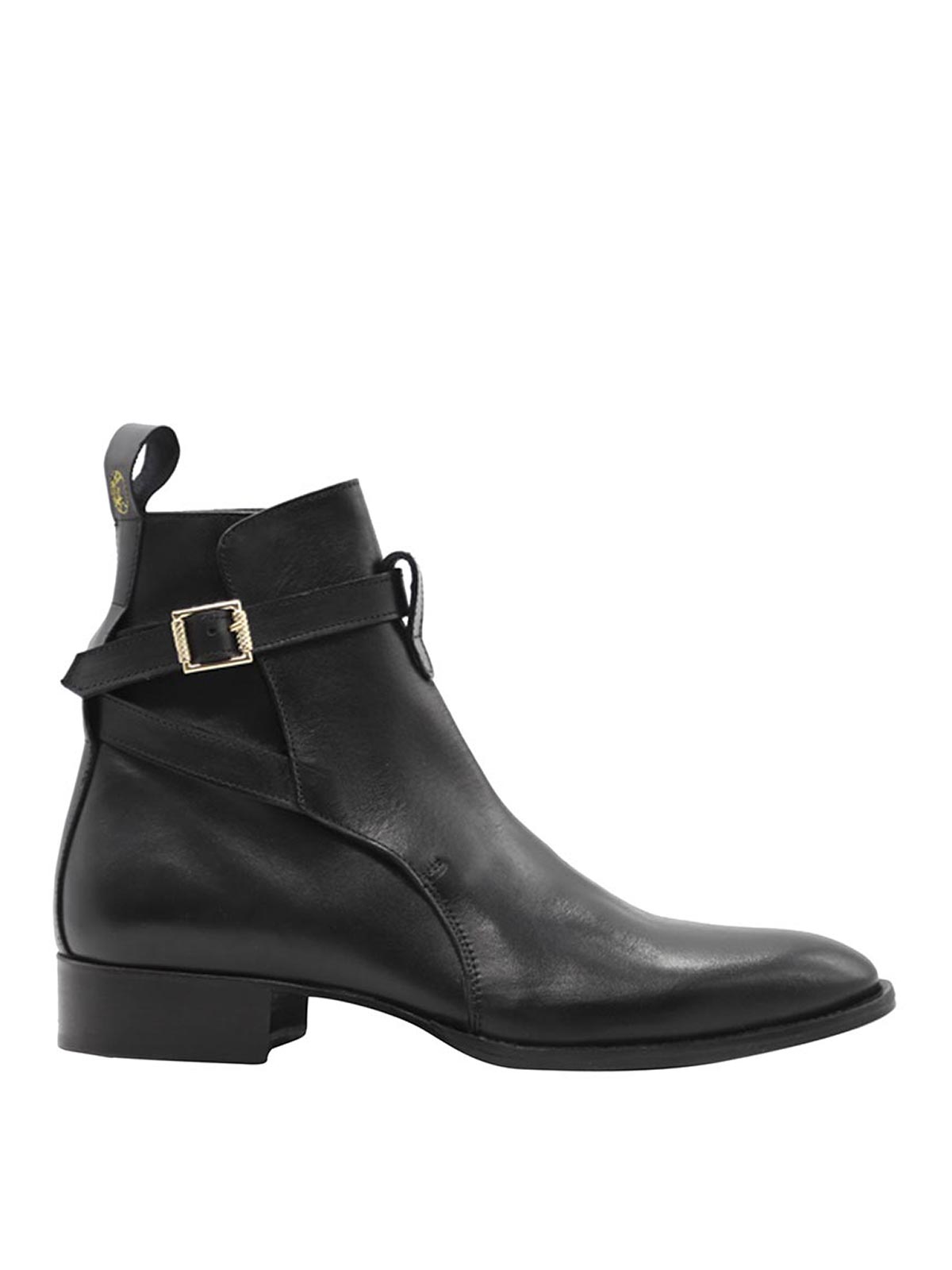 Shop Giuliano Galiano Leather Ankle Boots In Negro