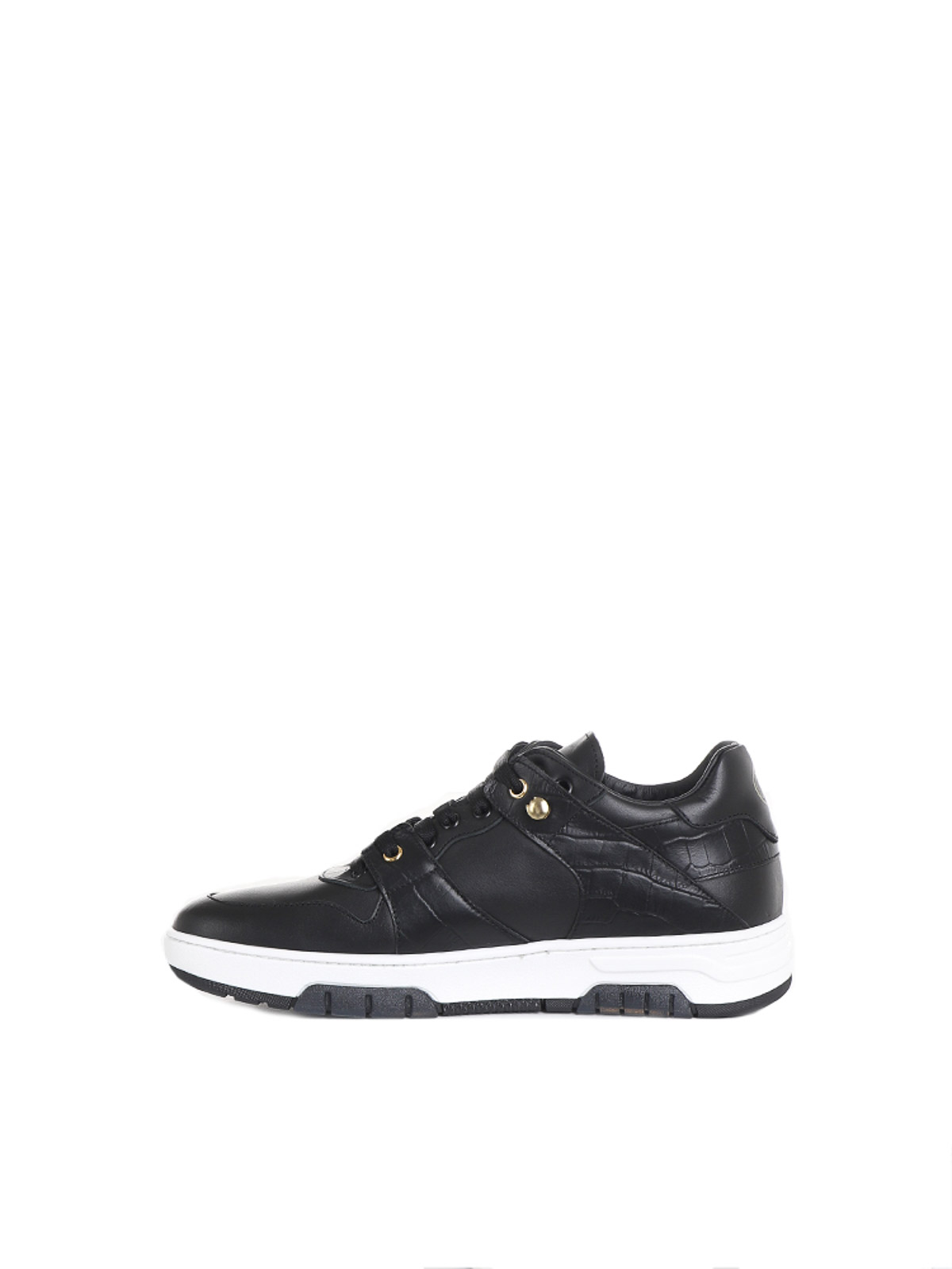 Shop Giuliano Galiano Legend Low-top Leather Sneakers In Negro