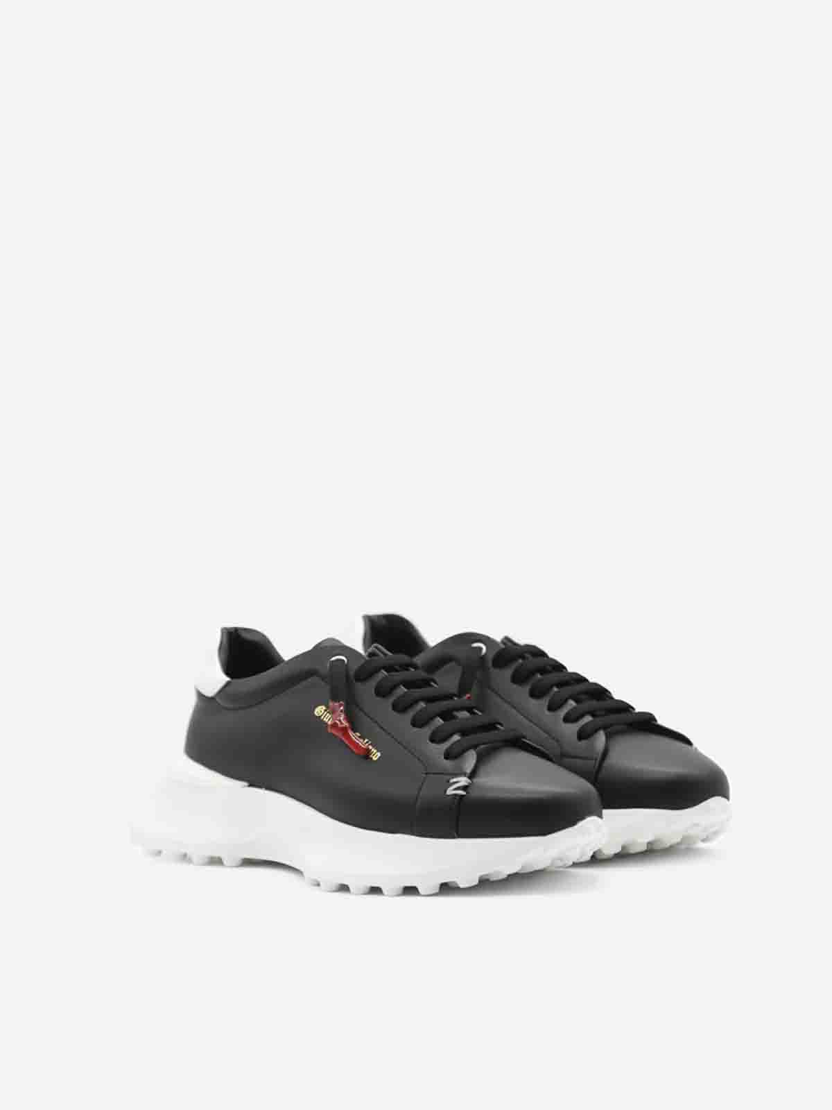 Shop Giuliano Galiano Raptor 1 Sneakers In Leather In Blanco