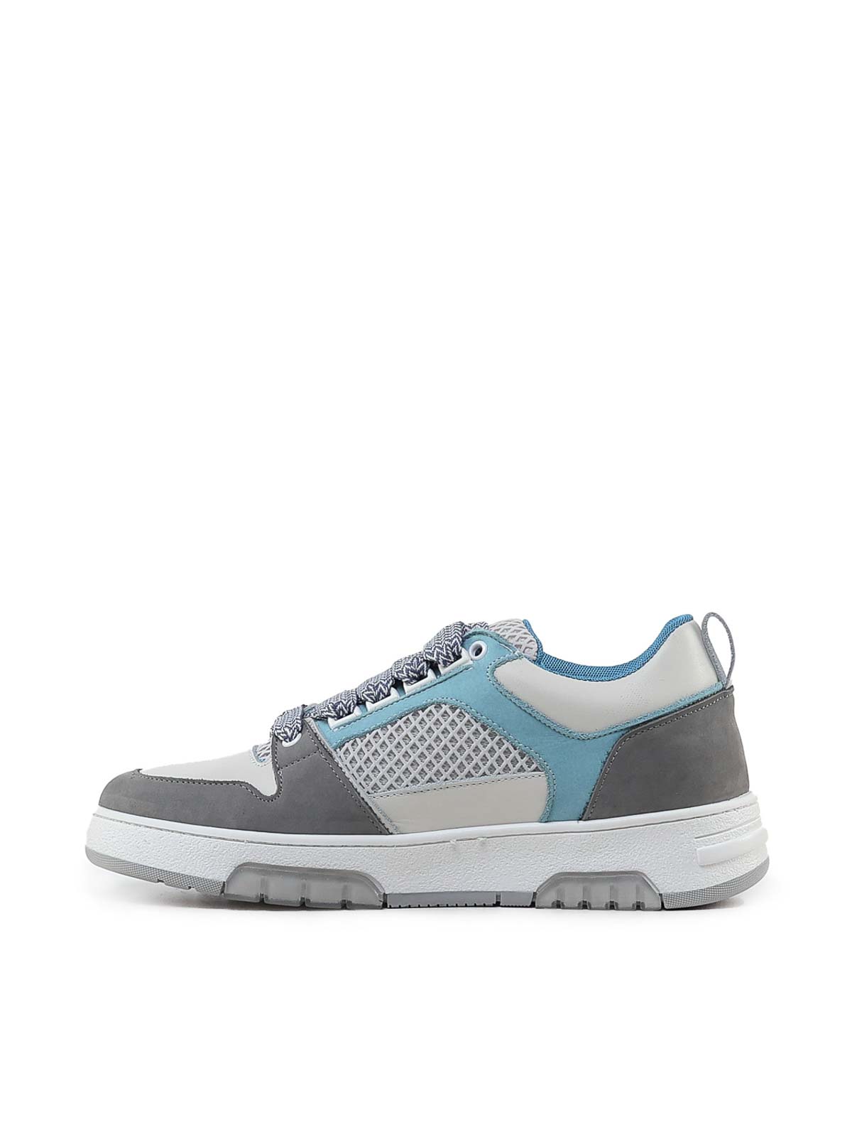 Shop Giuliano Galiano Vyper Sneakers In Mesh And Suede In Blanco