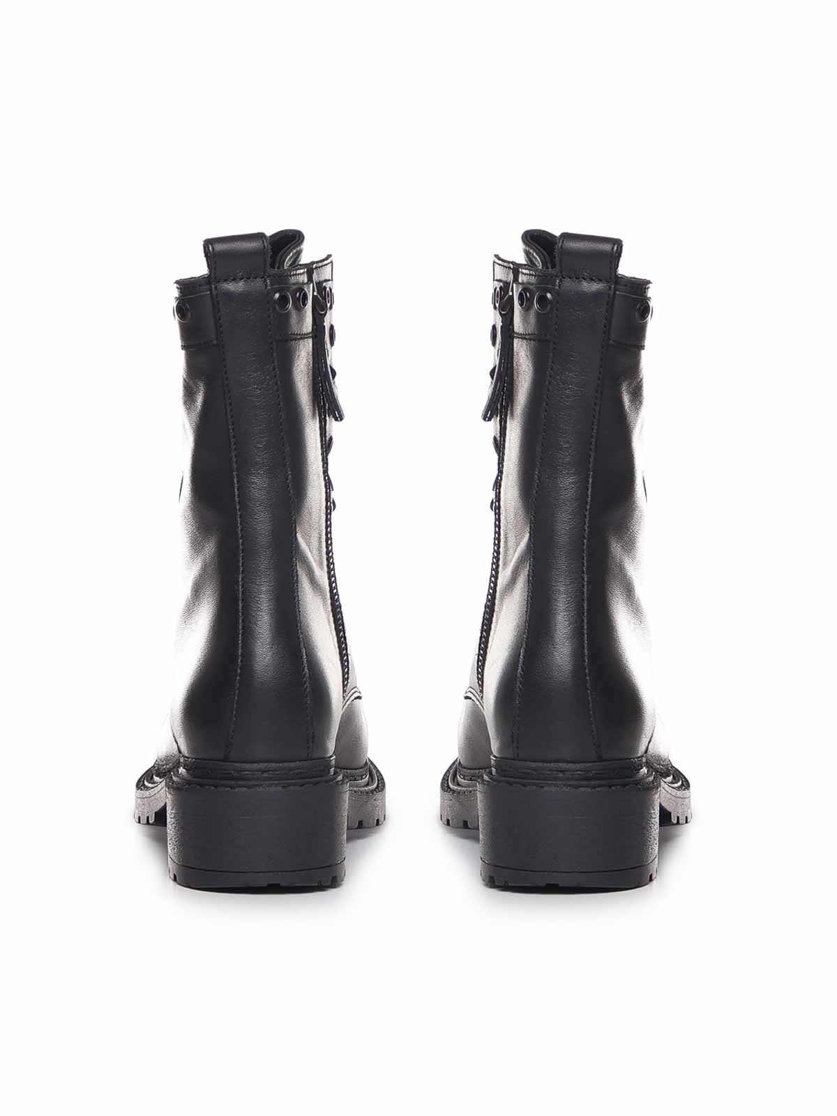 Shop Metisse Studded Combat Boots In Black