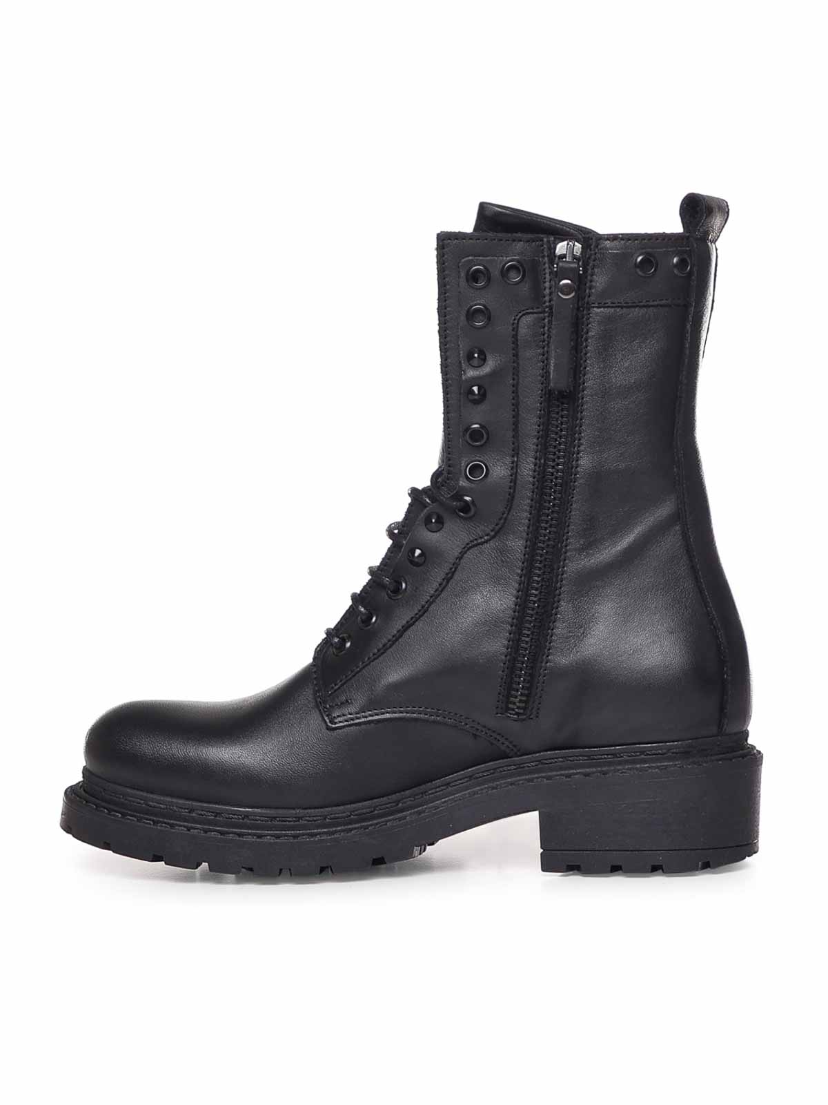 Shop Metisse Studded Combat Boots In Black