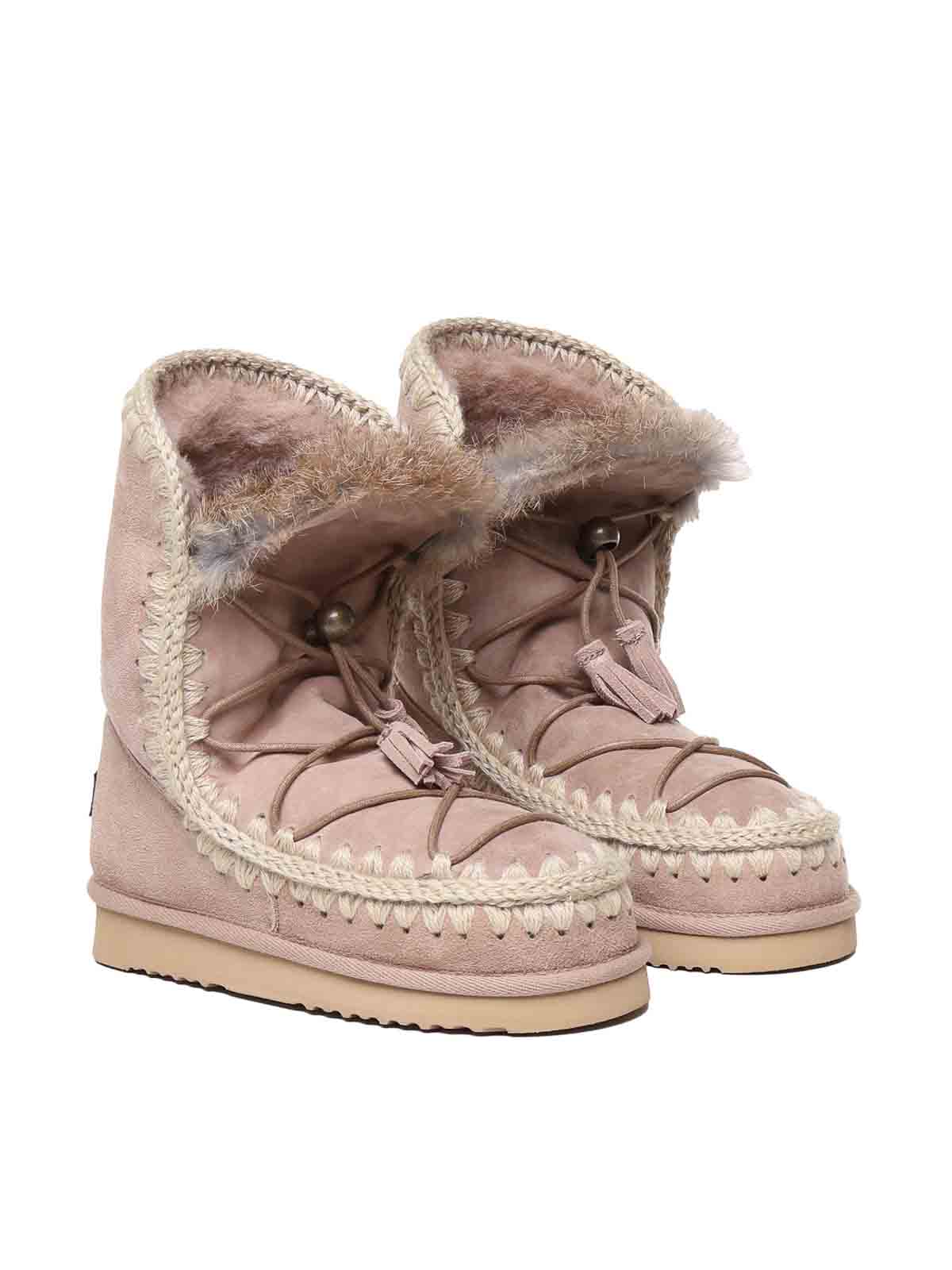 Shop Mou Eskimo Boots In Beige