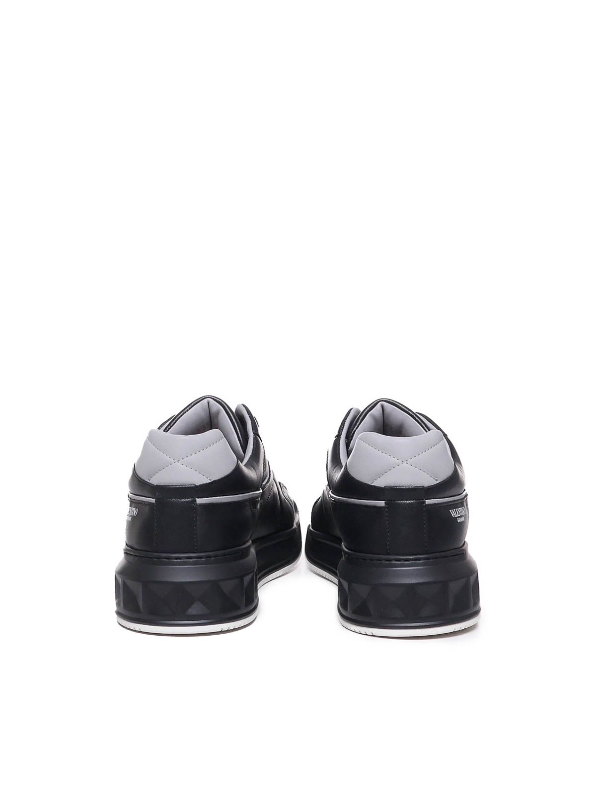 Shop Valentino Low-top Studs Sneakers In Black