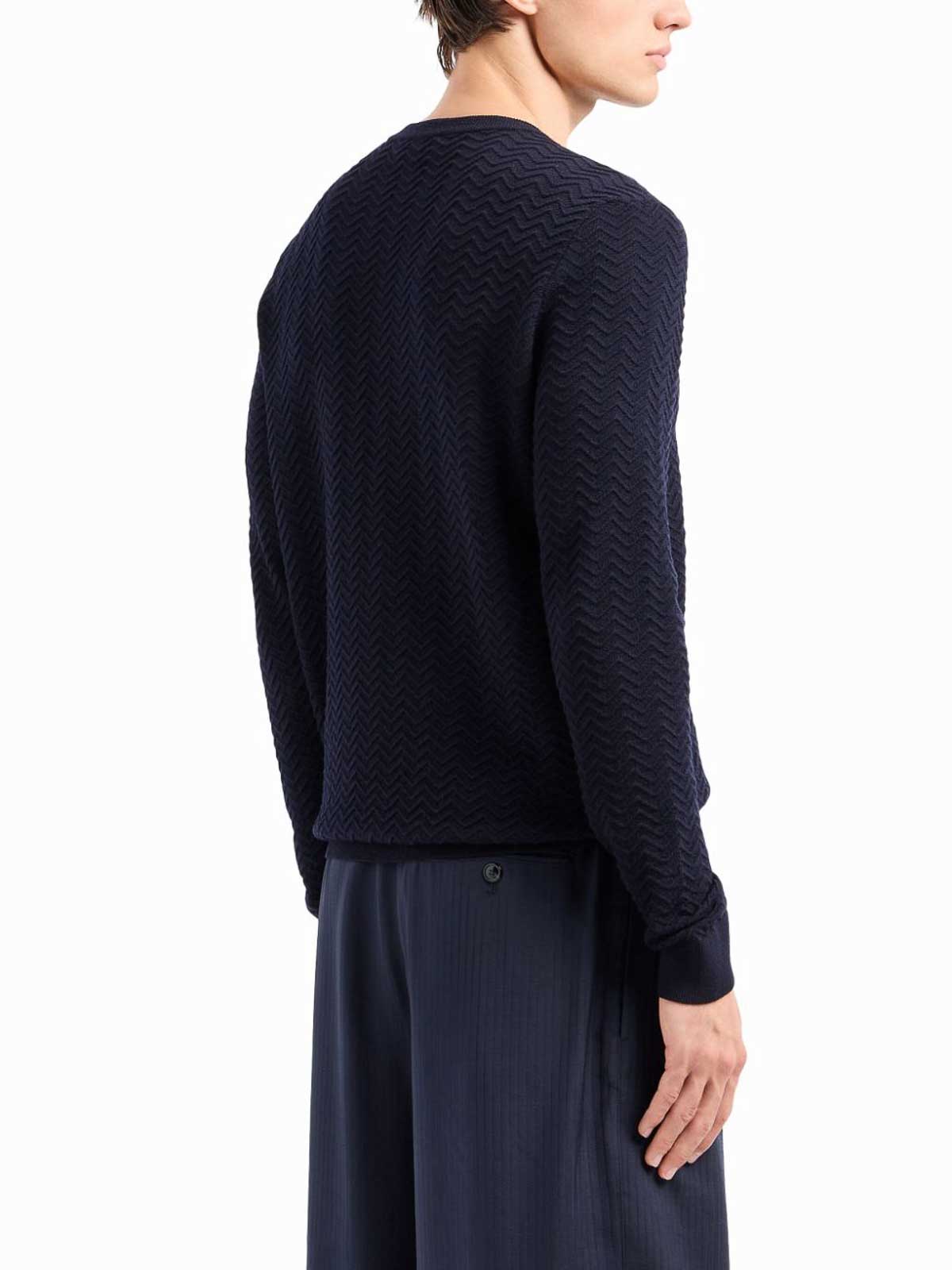 Shop Giorgio Armani Sweatshirt In Blue