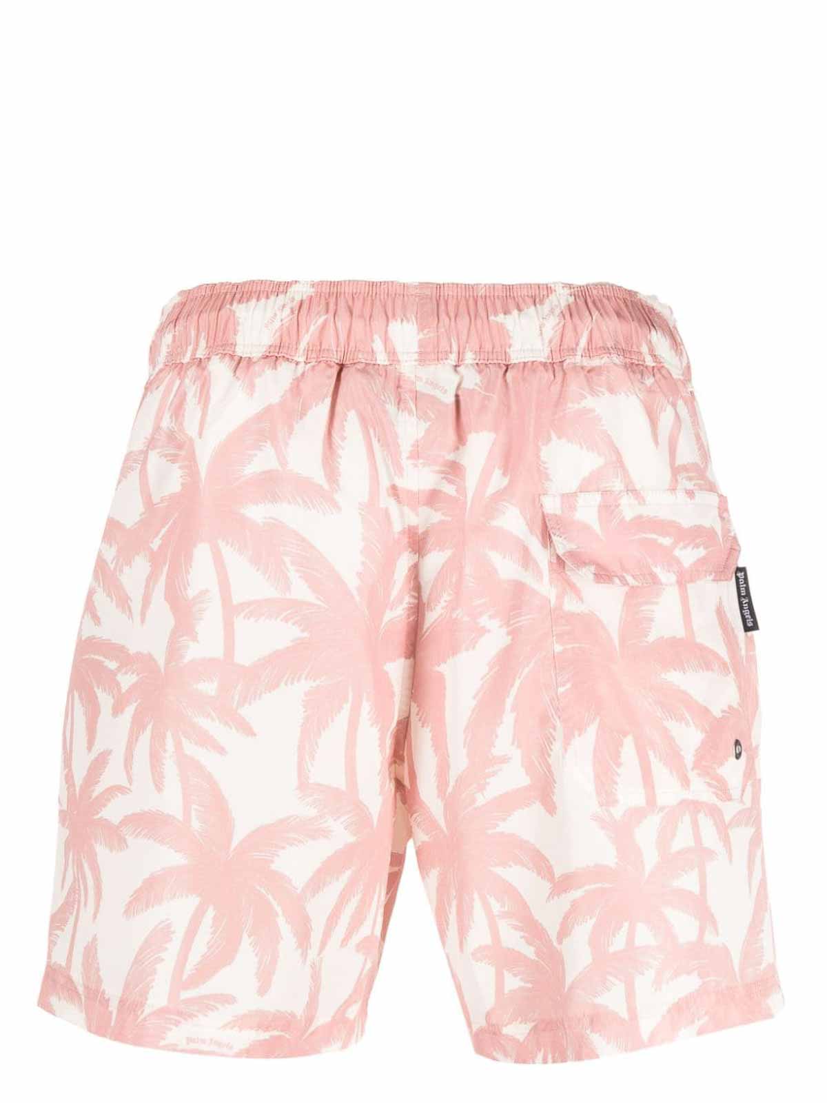 Shop Palm Angels Swimming Shorts In White