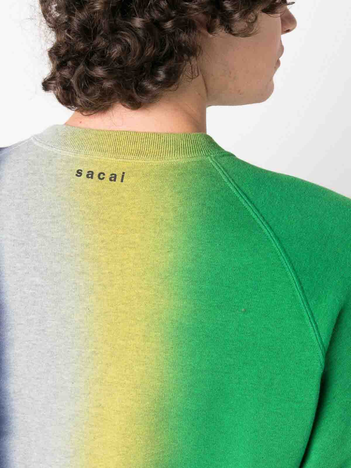 Shop Sacai Sweatshirt In Green
