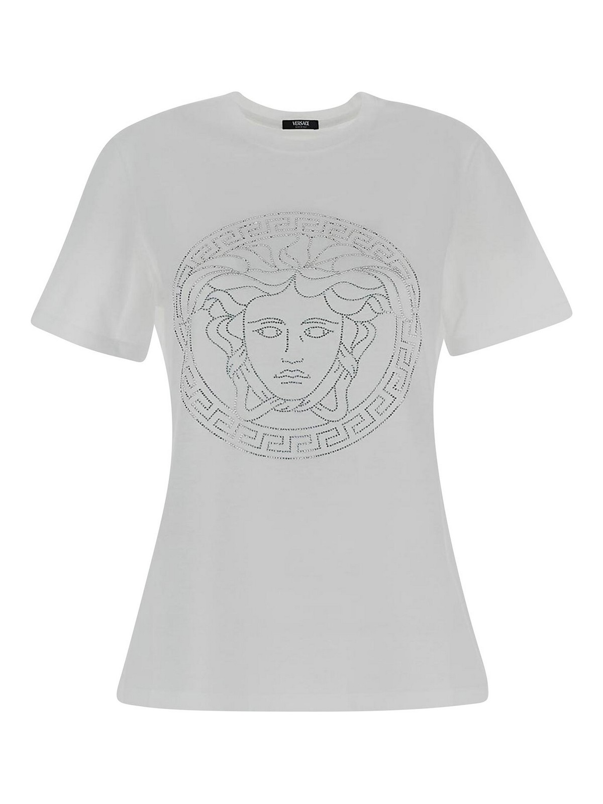 Versace T-shirt With Short Sleeves In White