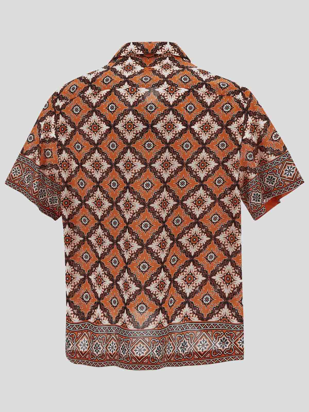 Shop Etro Shirt With Print In Orange
