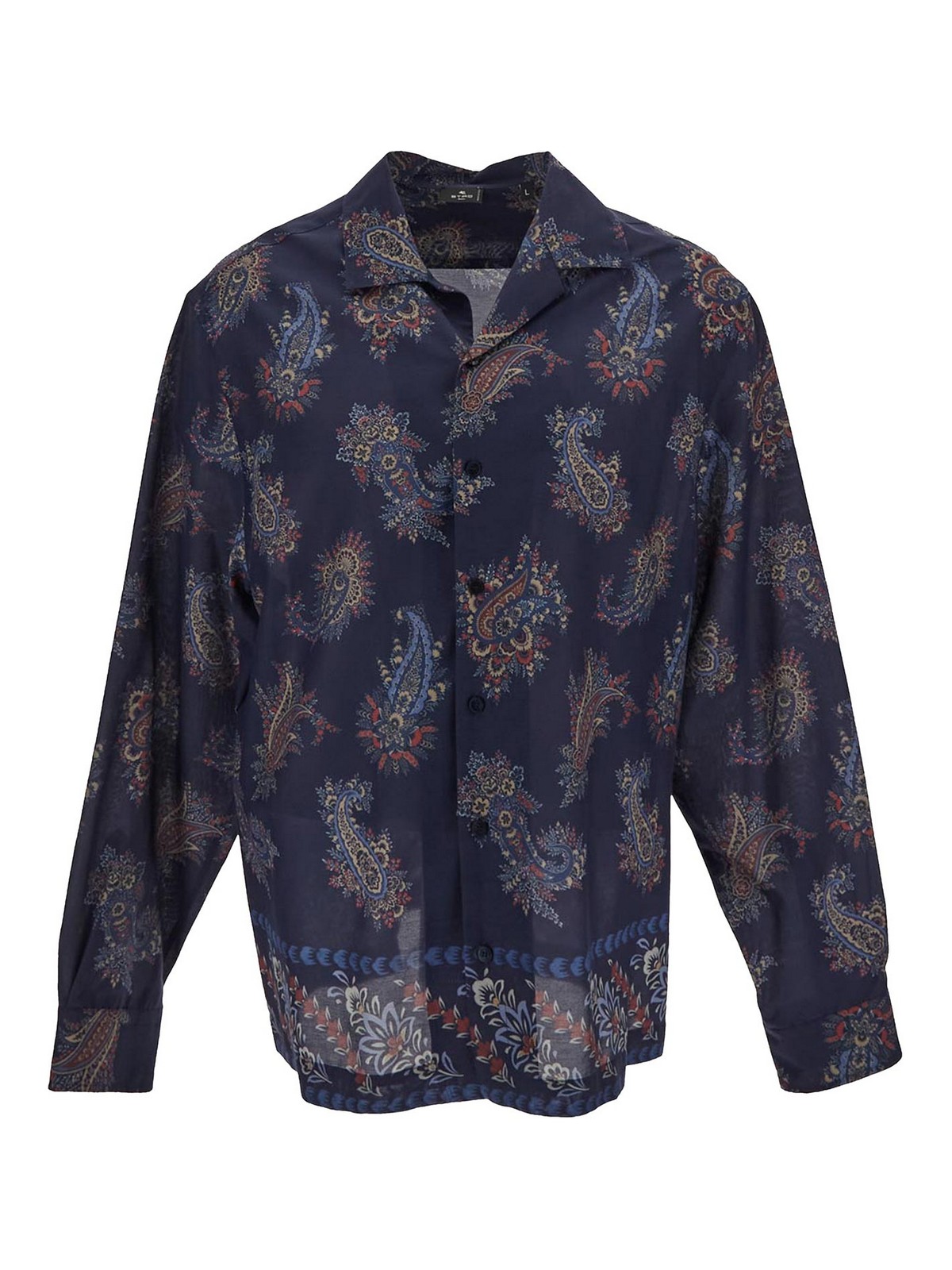 Etro Shirt With Print In Blue