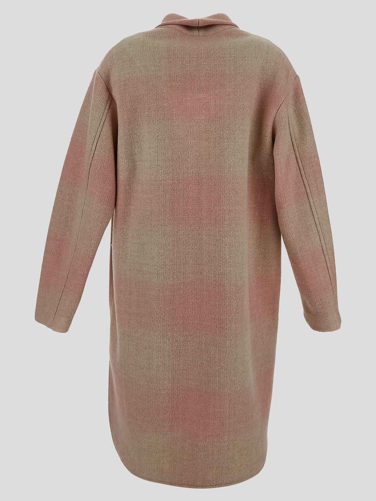 Shop Isabel Marant Étoile Coat With Long Sleeves In Pink