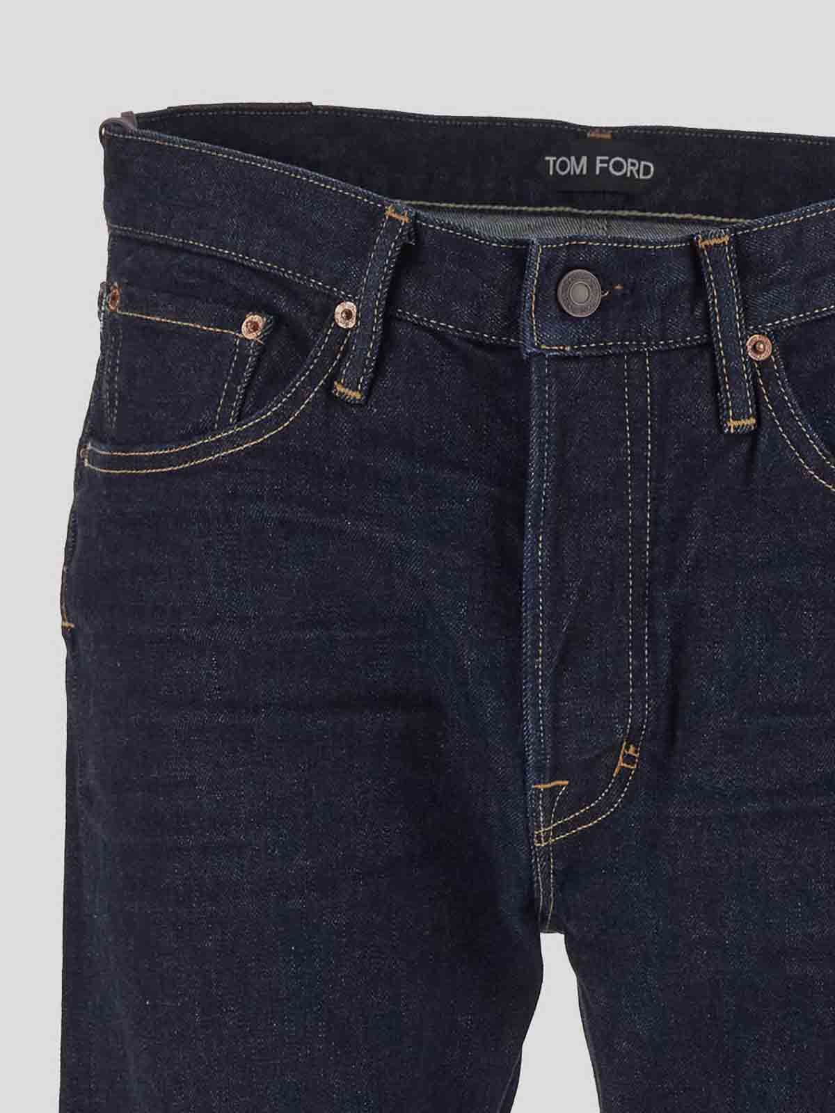Shop Tom Ford Blue Jeans With Side Pockets
