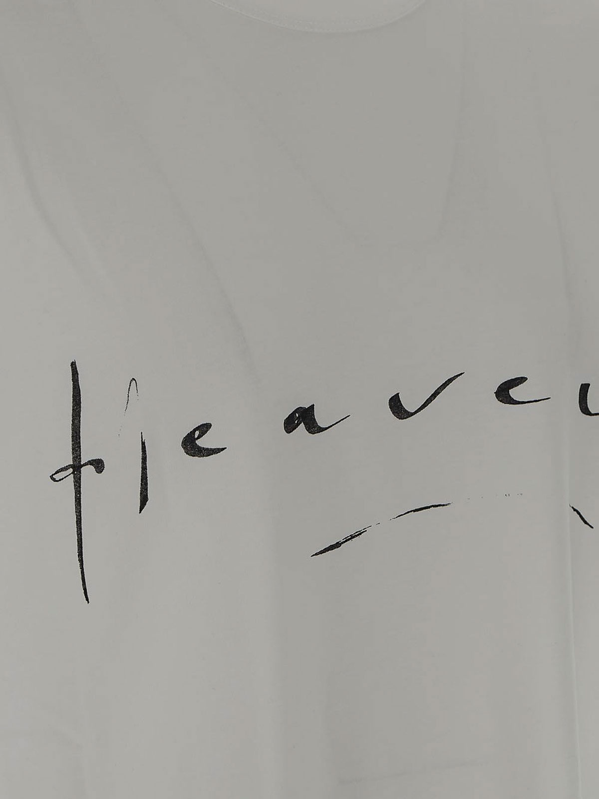 Shop Ann Demeulemeester T-shirt In White With Heaven Lettering Print