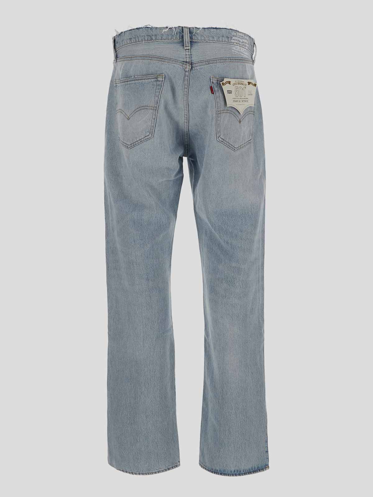Shop Erl Washed Effect Jeans In Blue