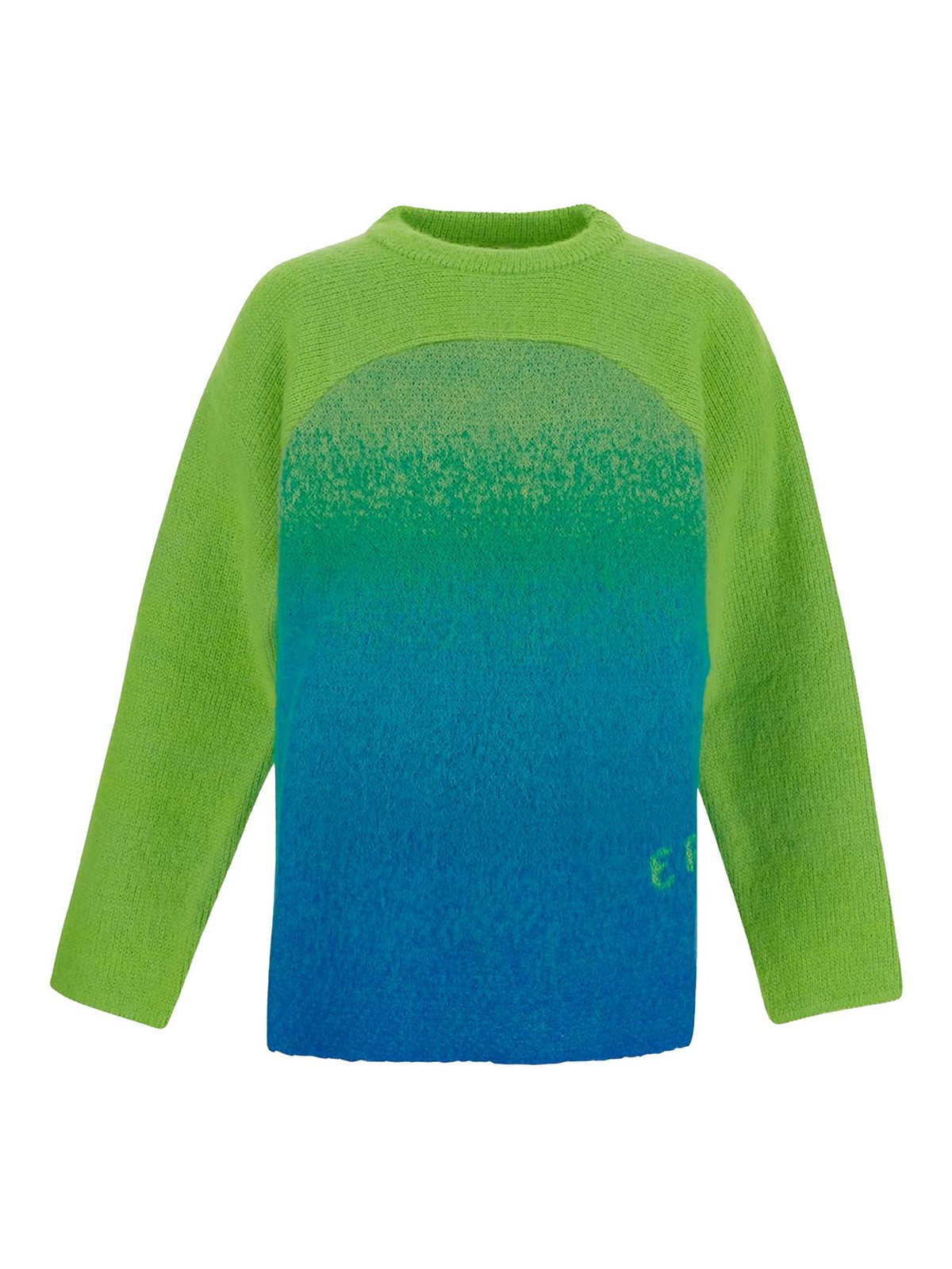 Erl Multicolor Crewneck With Long Sleeves In Yellow