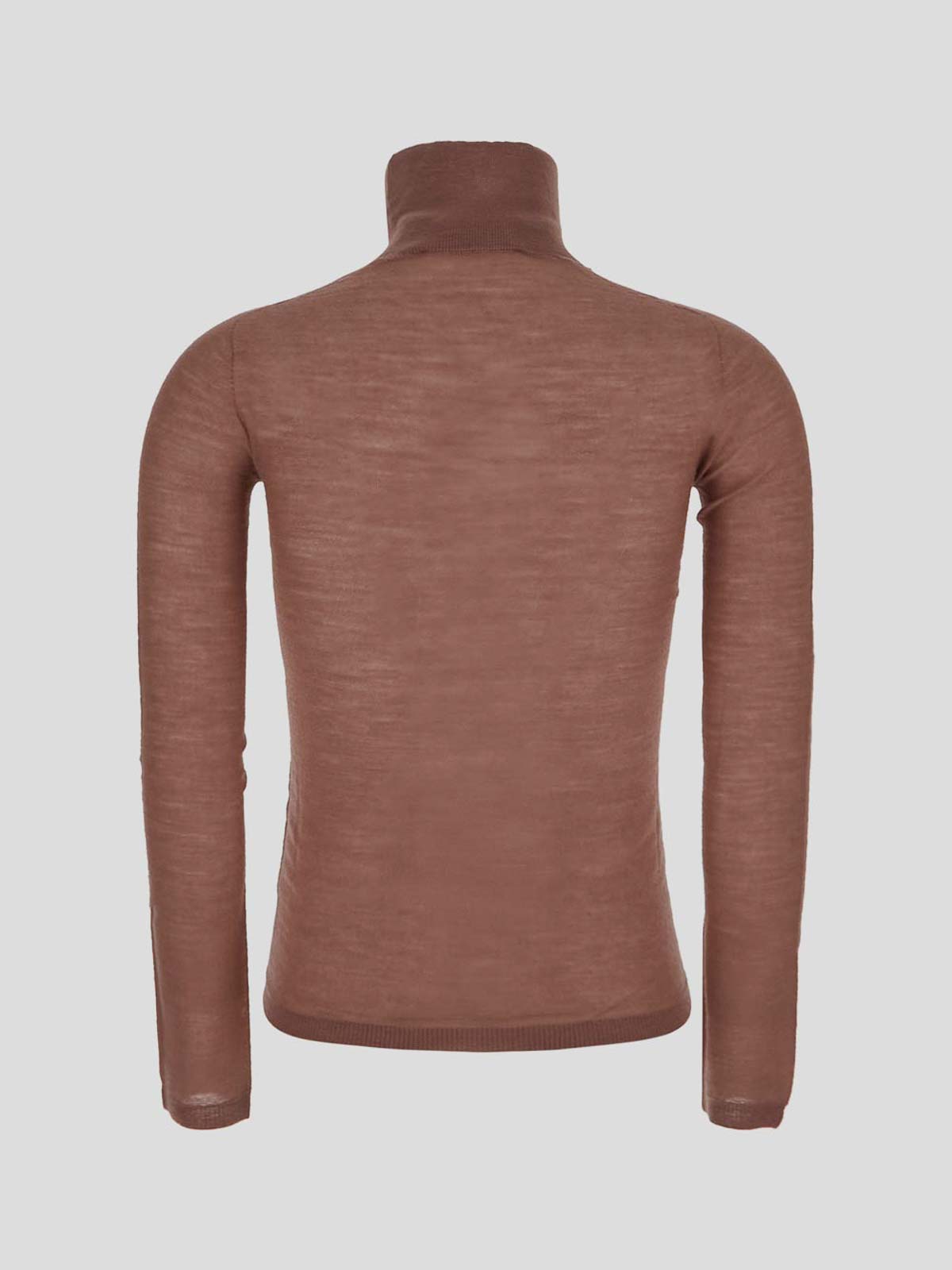 Shop Max Mara Top In Guava With Turtleneck In Brown