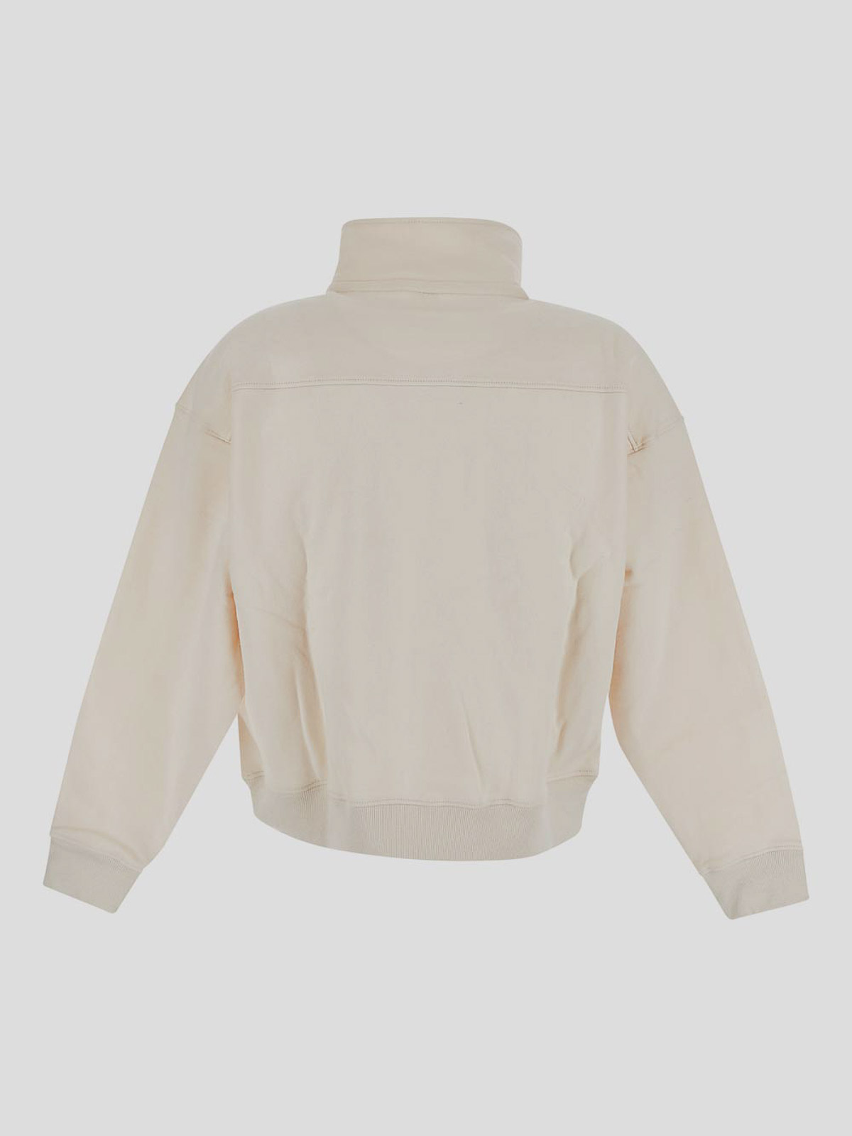 Shop Sporty And Rich Cream Sweatshirt With Long Sleeves In White