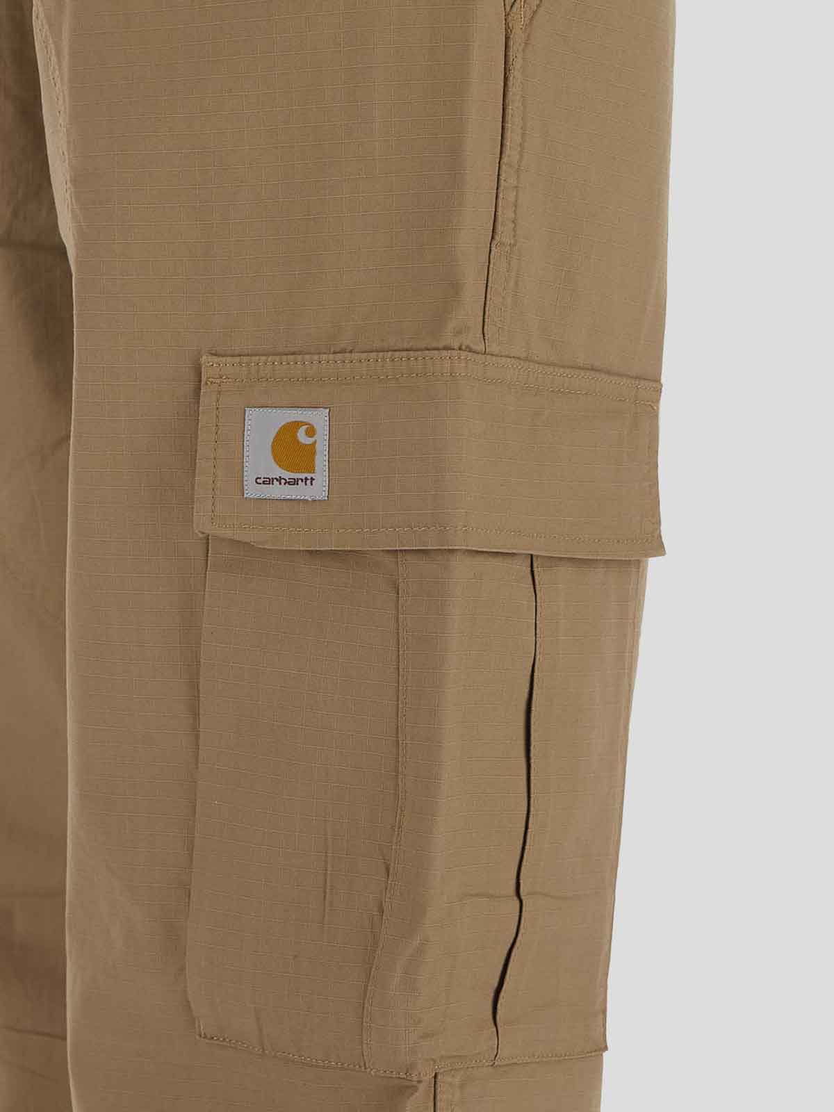 Shop Carhartt Beige Trousers With Belt Loops