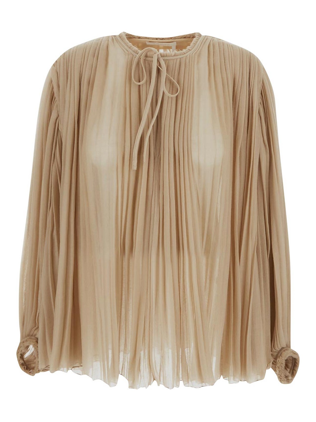 Shop Chloé Beige Blouse With Long Sleeves In Brown
