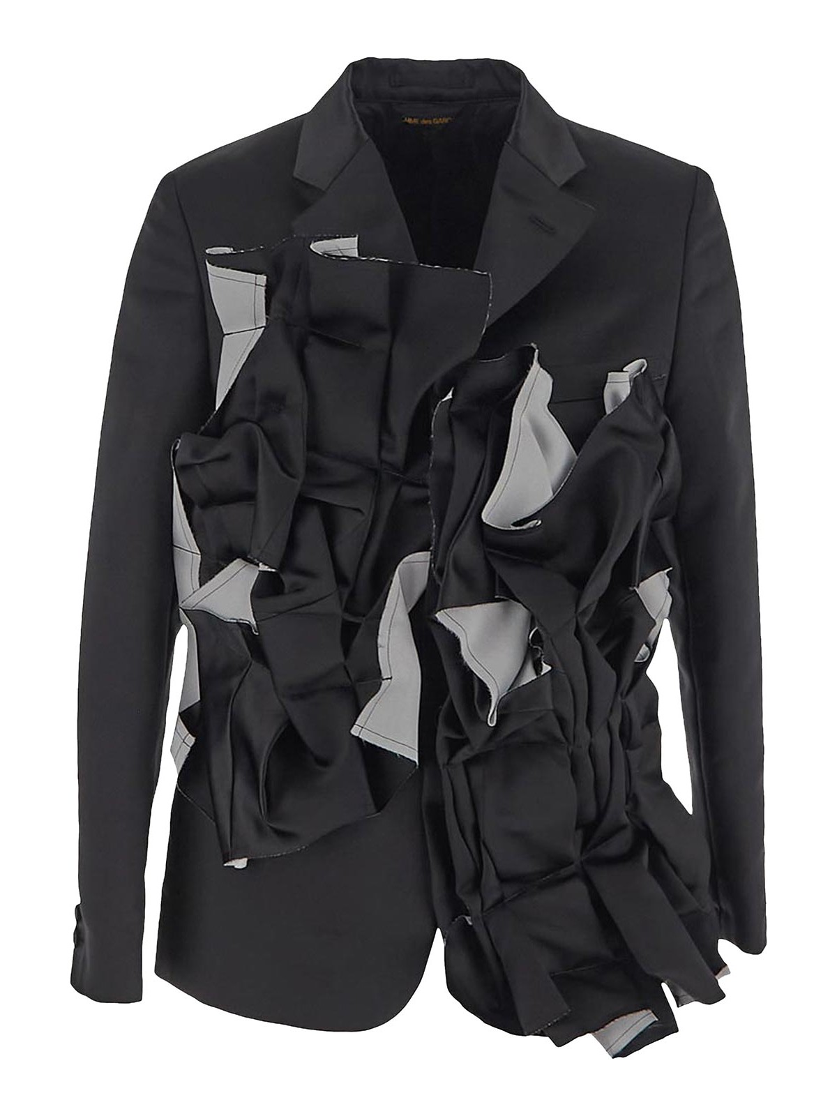 Shop Comme Des Garçons Abstract Pattern Blazer In Black